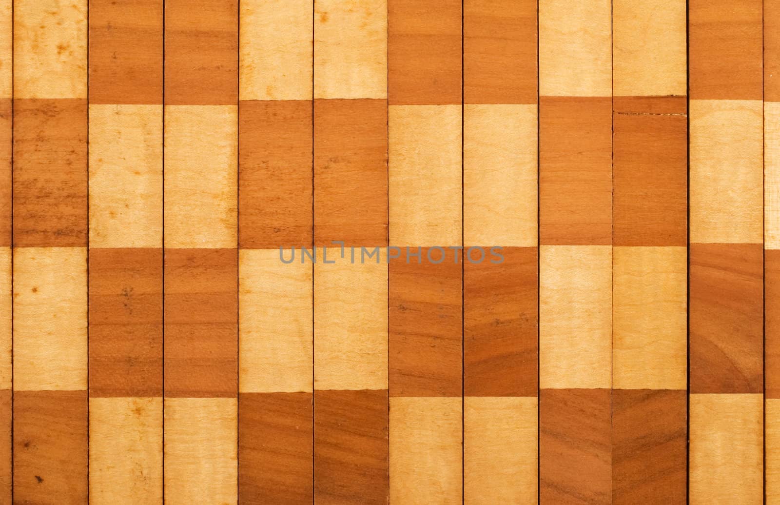 Chequered wooden surface