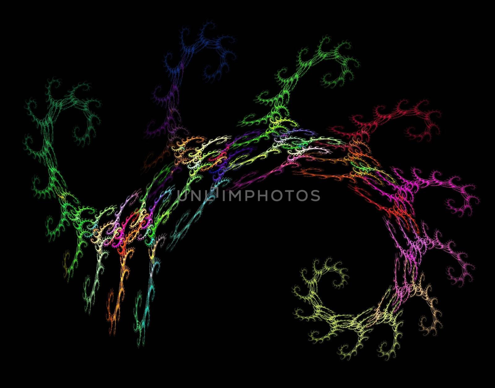 image of a colored abstract background generated by fractals