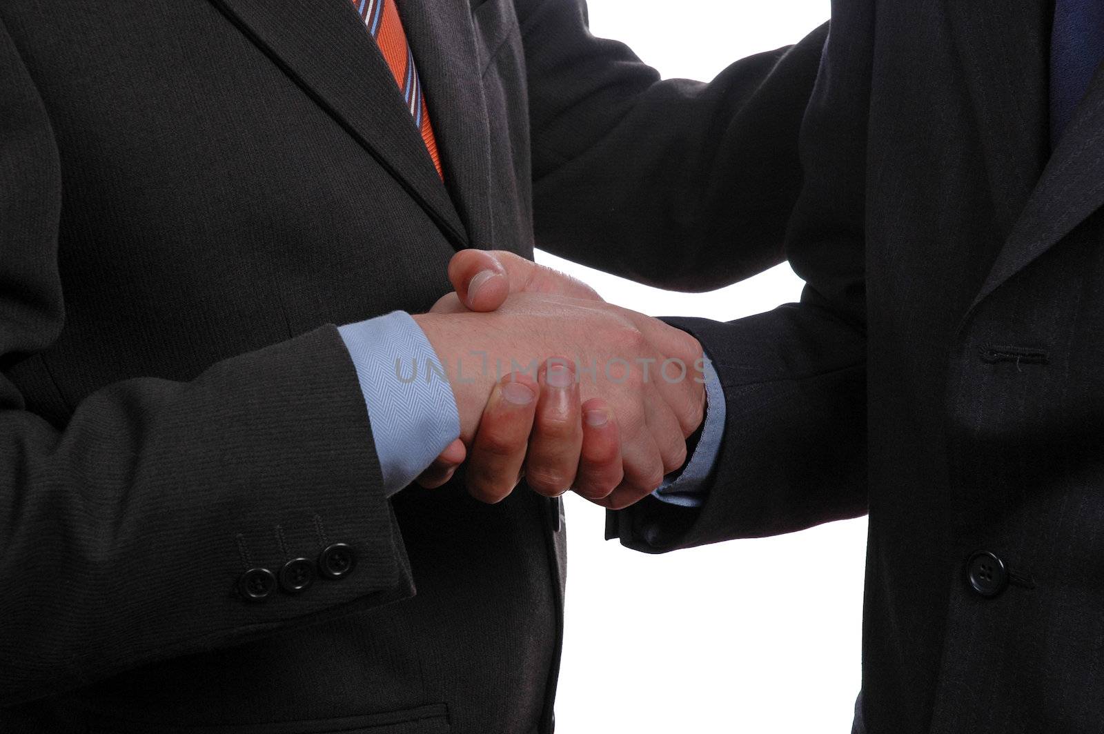 handshake close up over business clothes