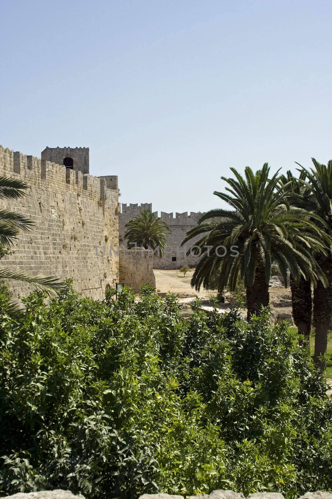rhodes City - a part of the city wall