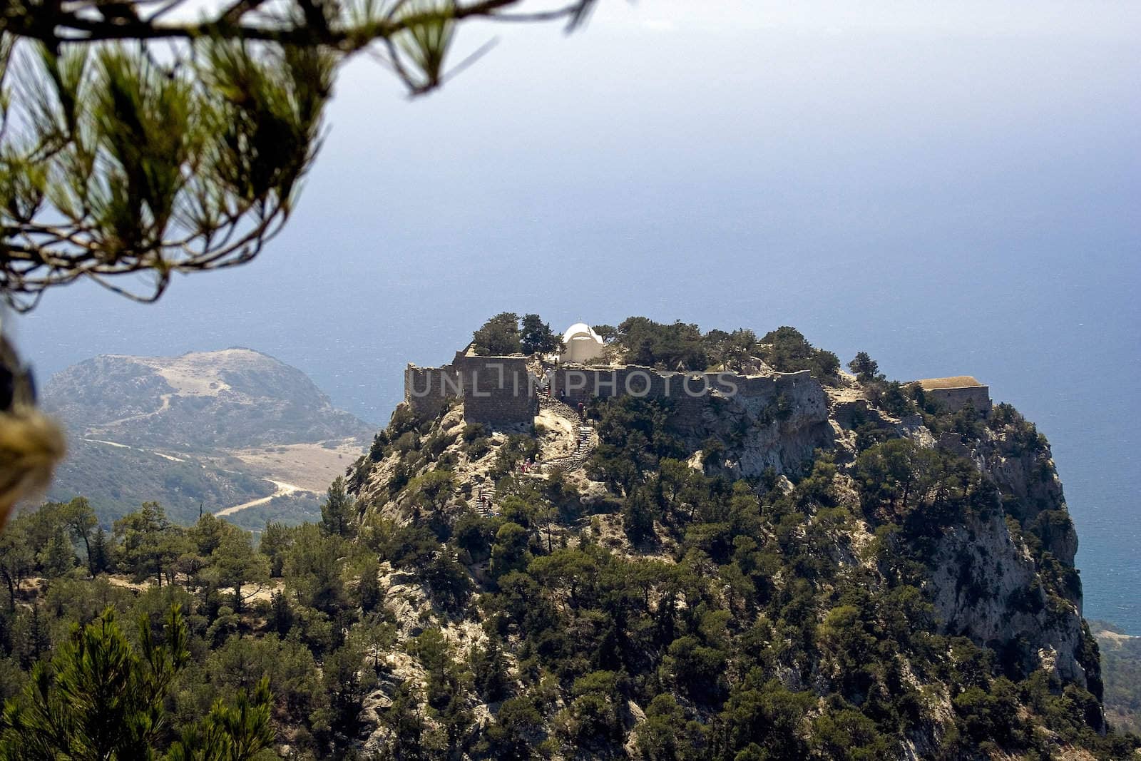 the castle and church of Monolithos