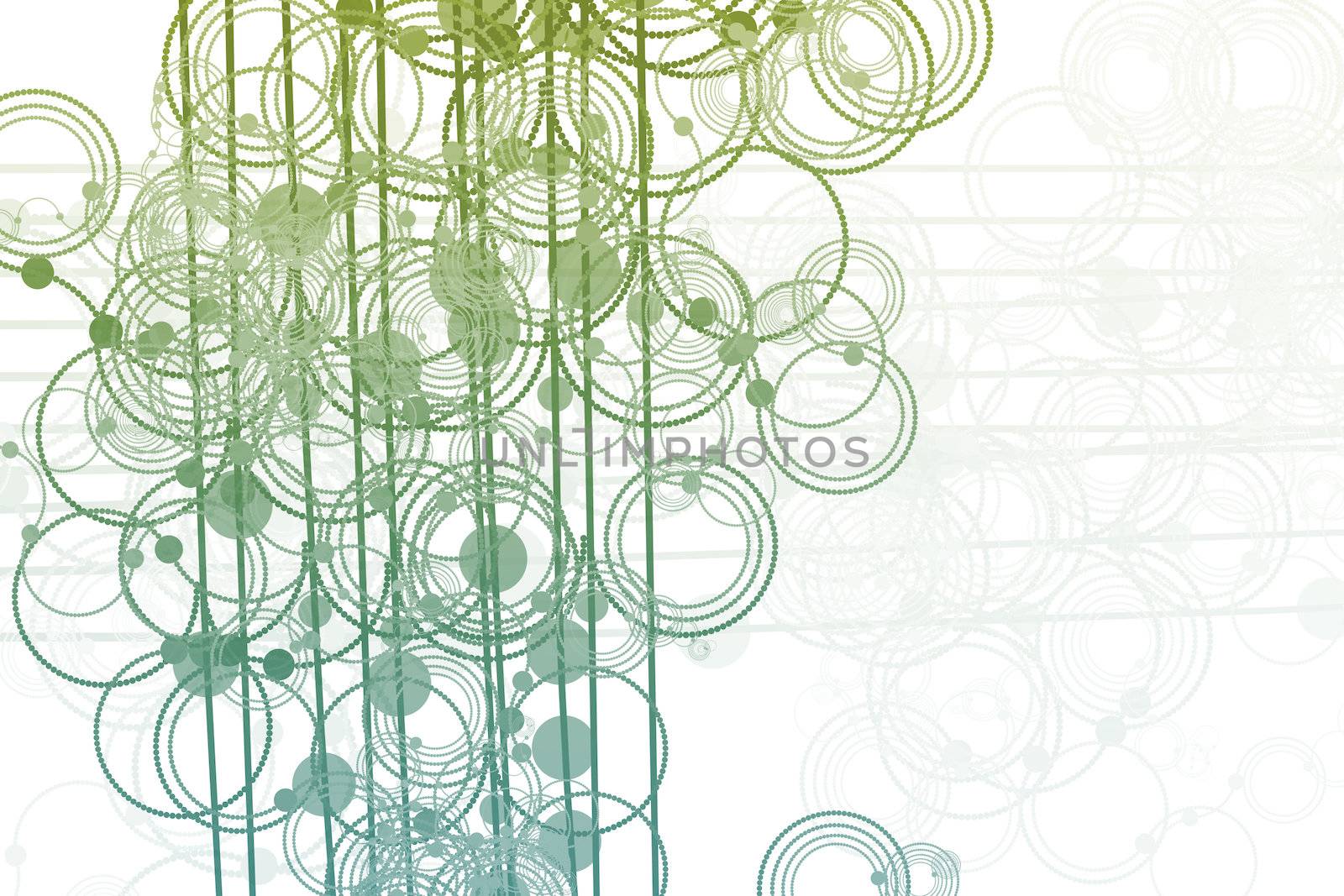 Clean Flowing Lines and Circles Abstract Background 