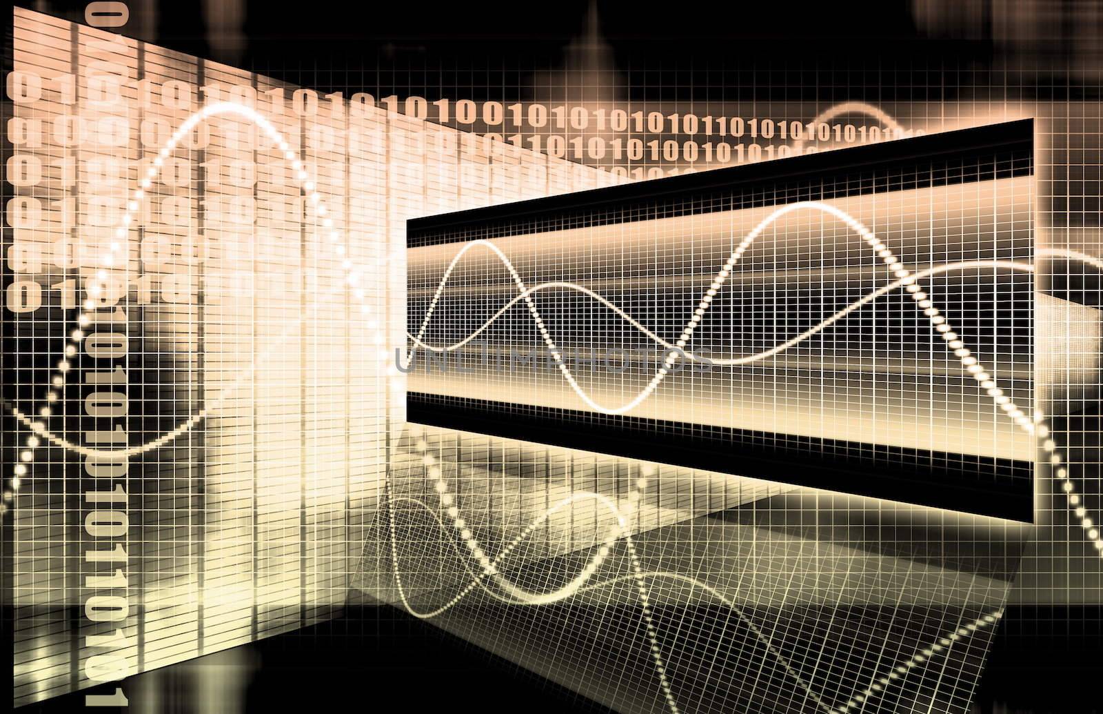A Multimedia Technology Data as Art Background