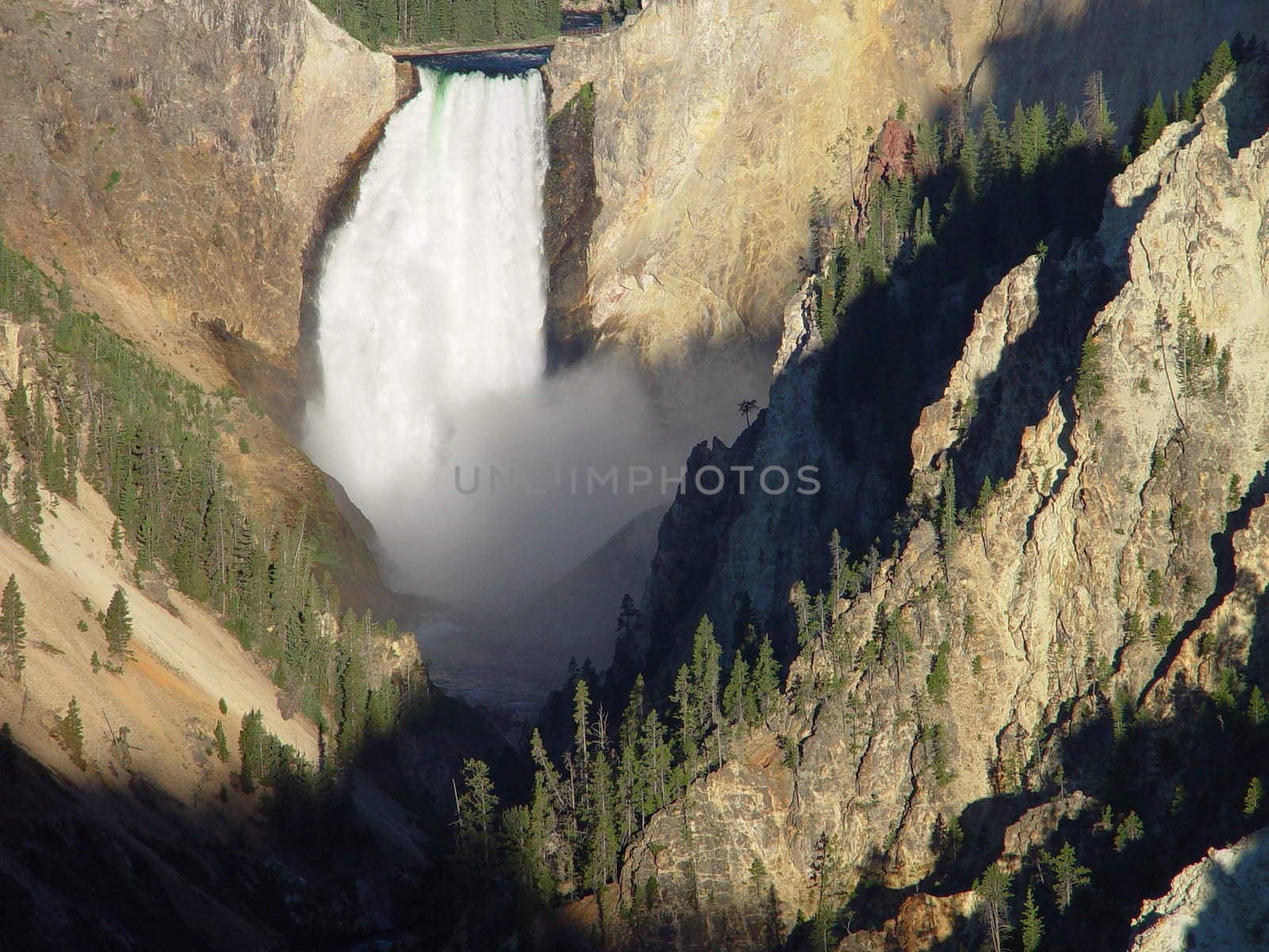 The lower falls of the Grand Canyon of the Yellowstone.