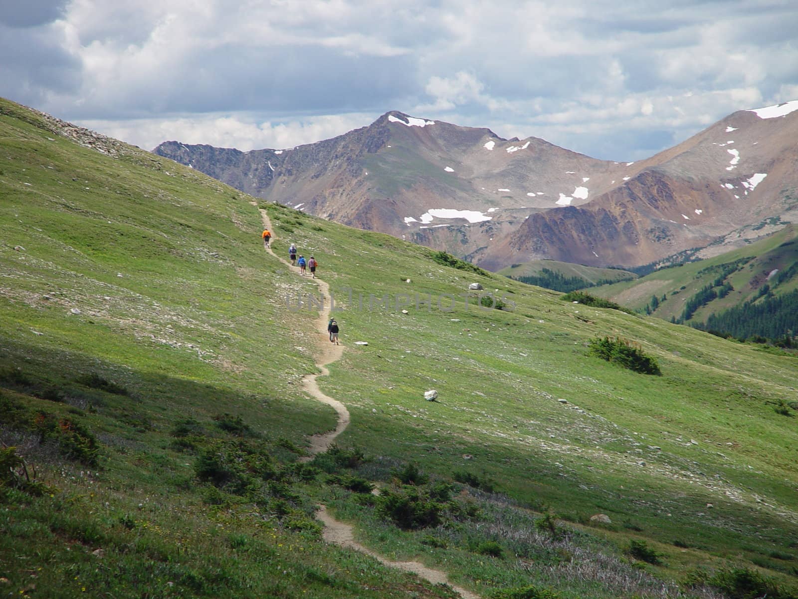 A group of hikers sets out into Colorado’s high country.