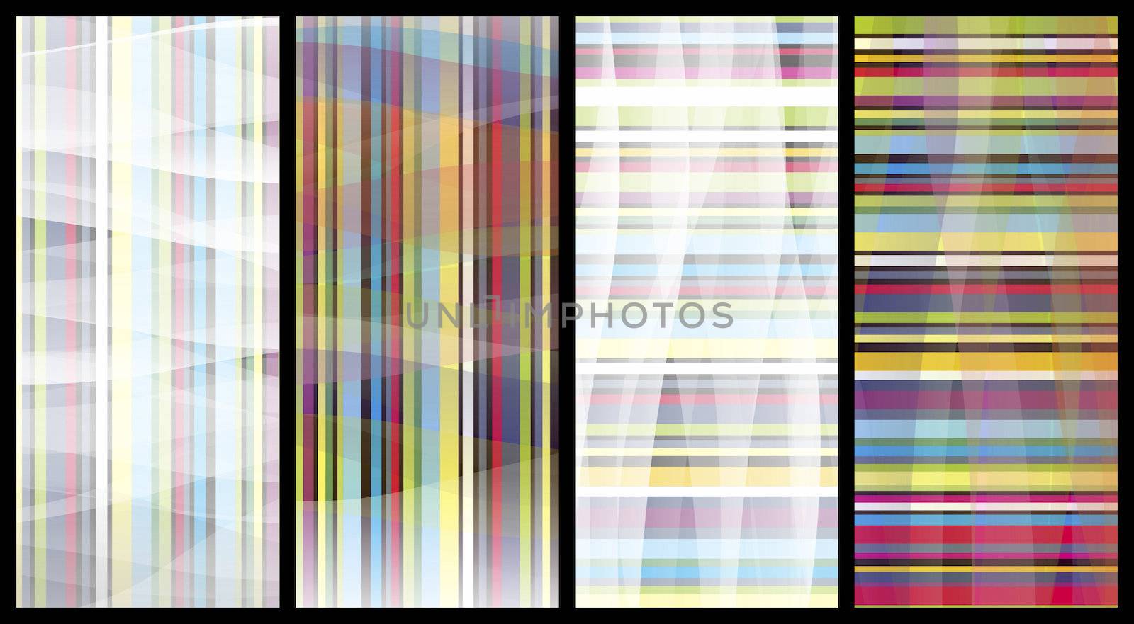 Four colorful banners with waves for your web site, cards or other things