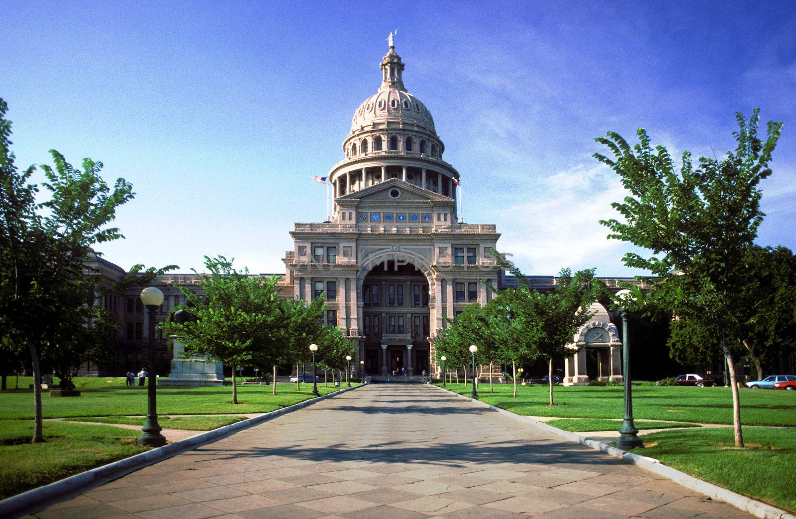 Front shot of the Texas State Capitol in Austin, Texas.