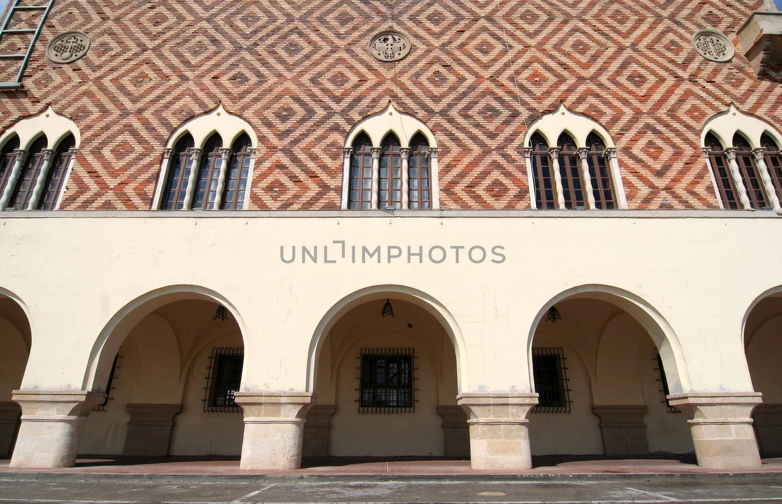 Arcade of typical Venetian building