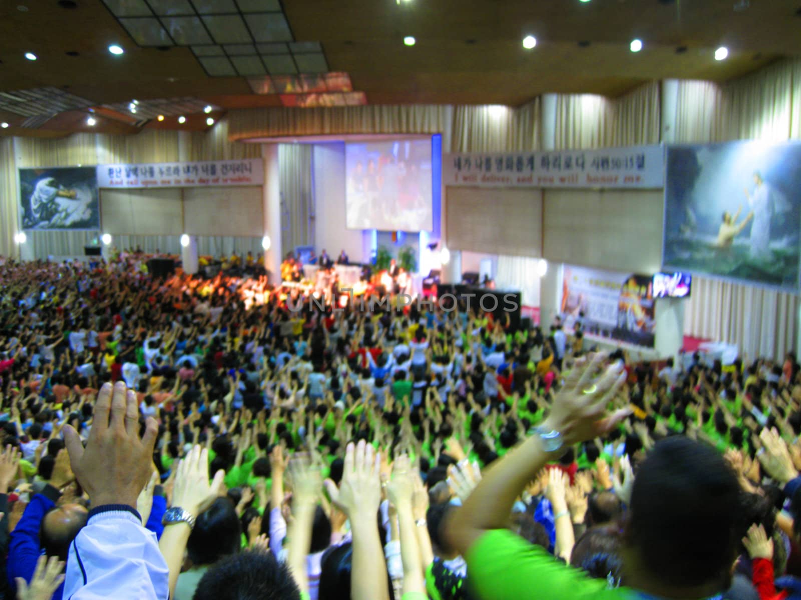 a Christian conference in a church in Korea 