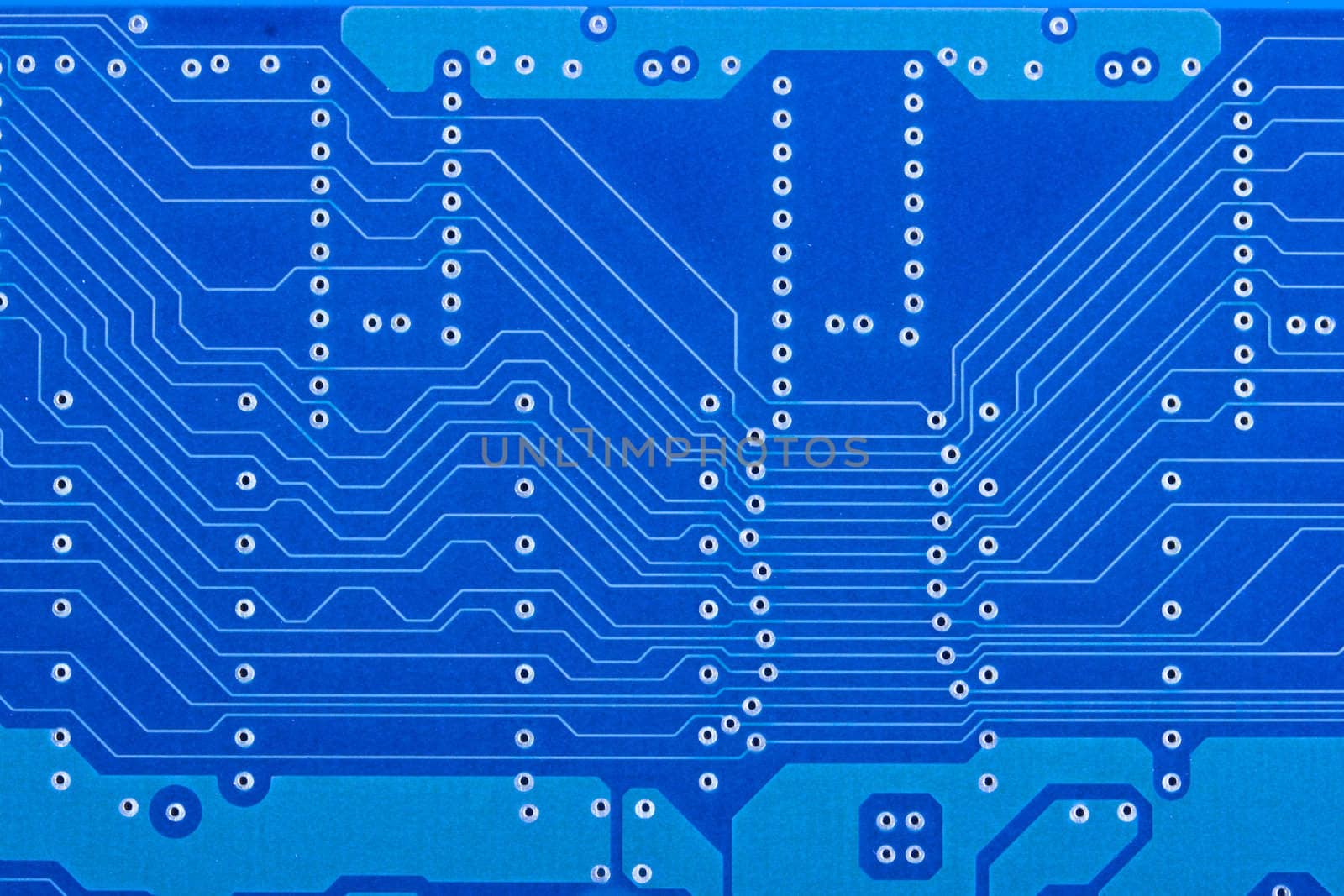 Electronic circut board close up (blue tinted)