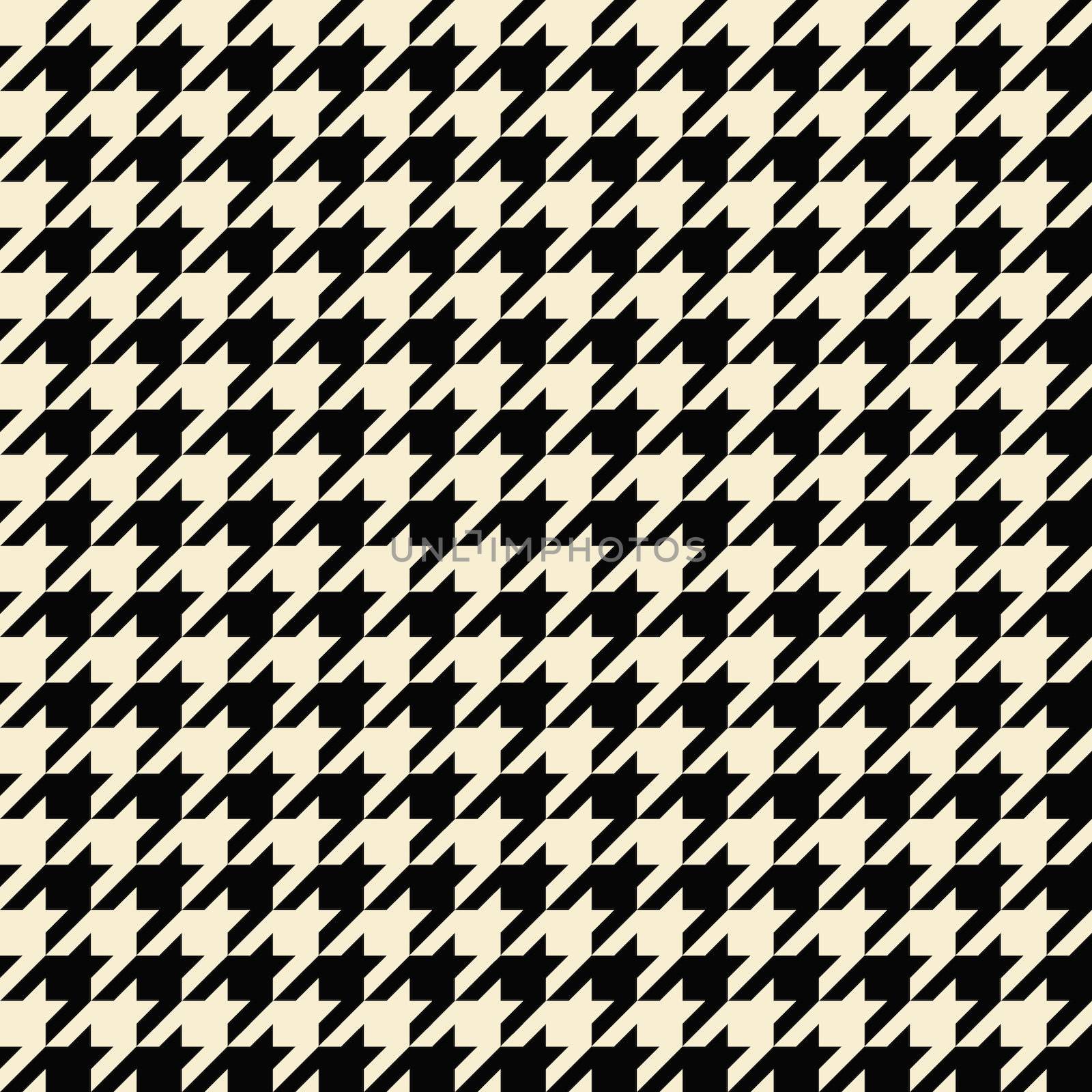 Black and tan colored seamless houndstooth pattern or texture.