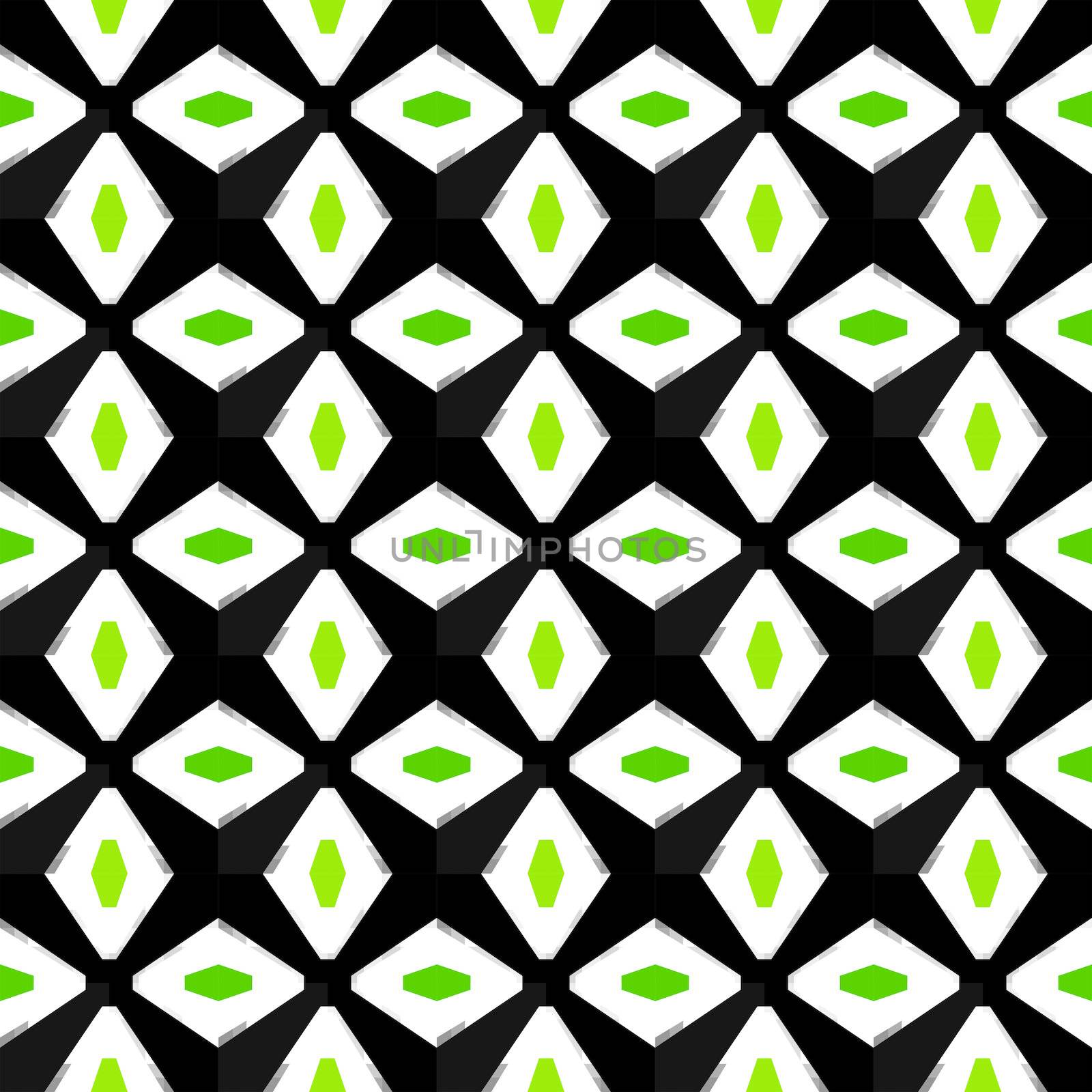 An abstract pattern with geomtric diamond shapes.