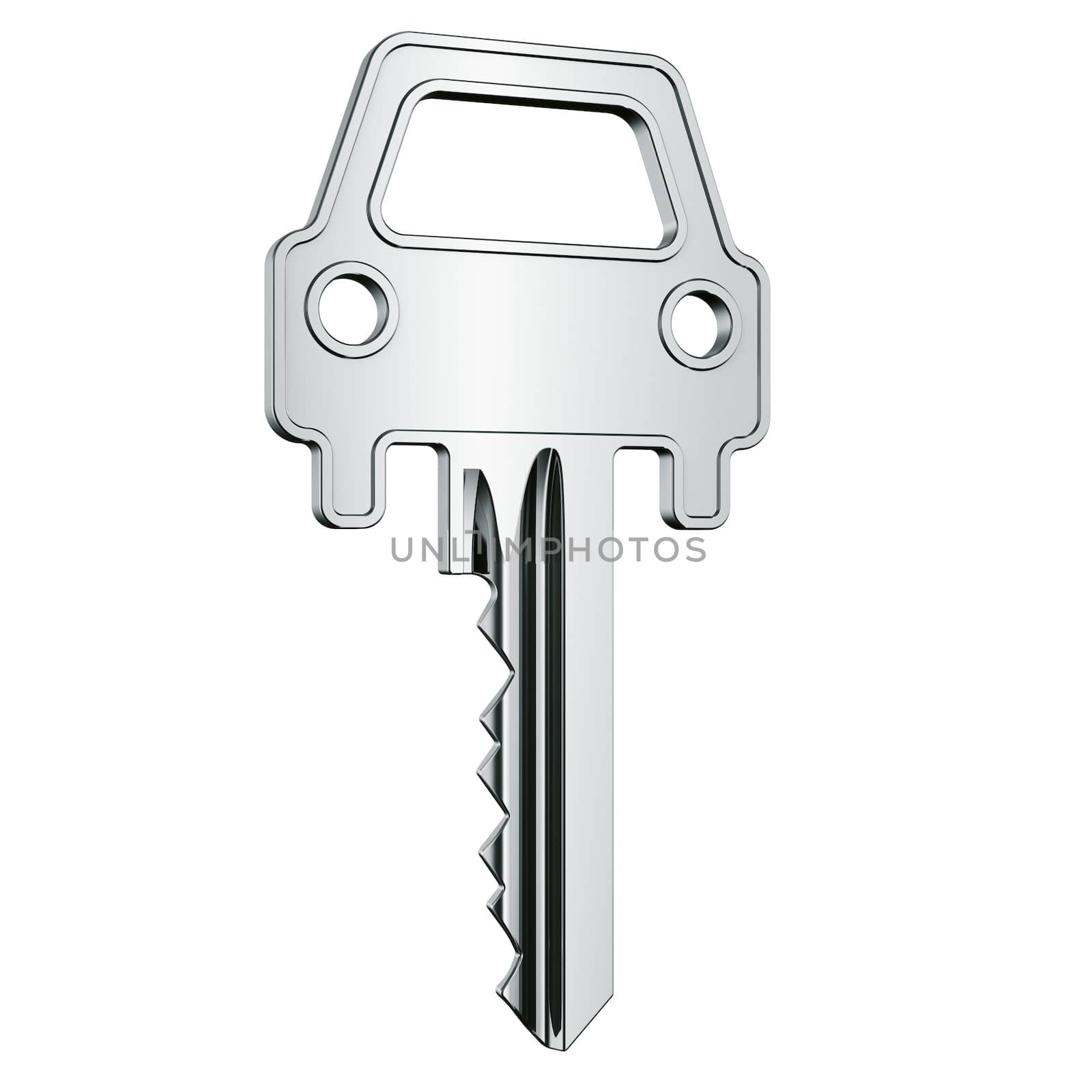 3d rendering of a car key