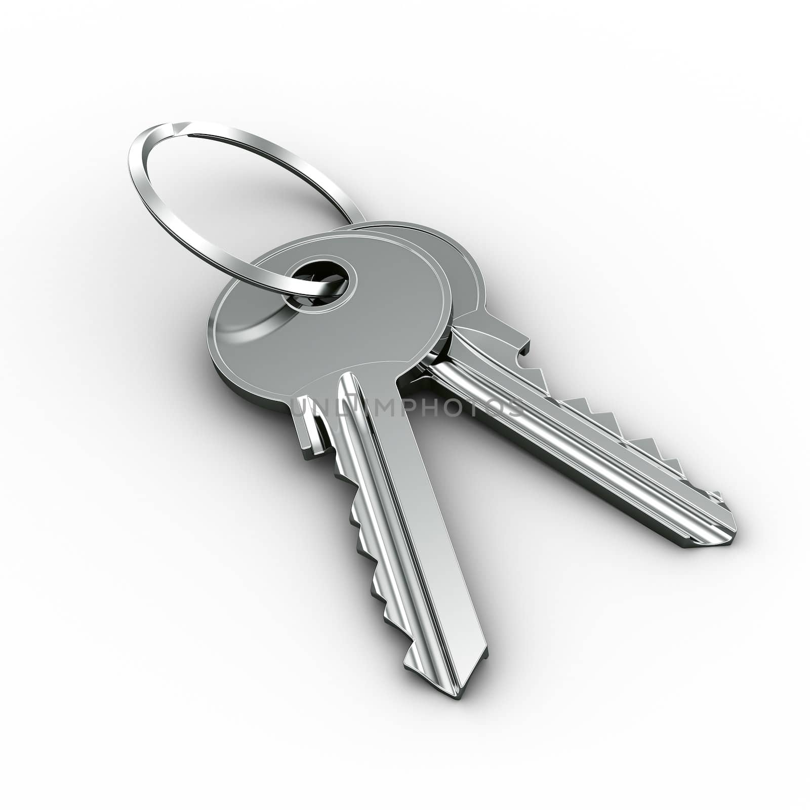 3d rendering of a two keys