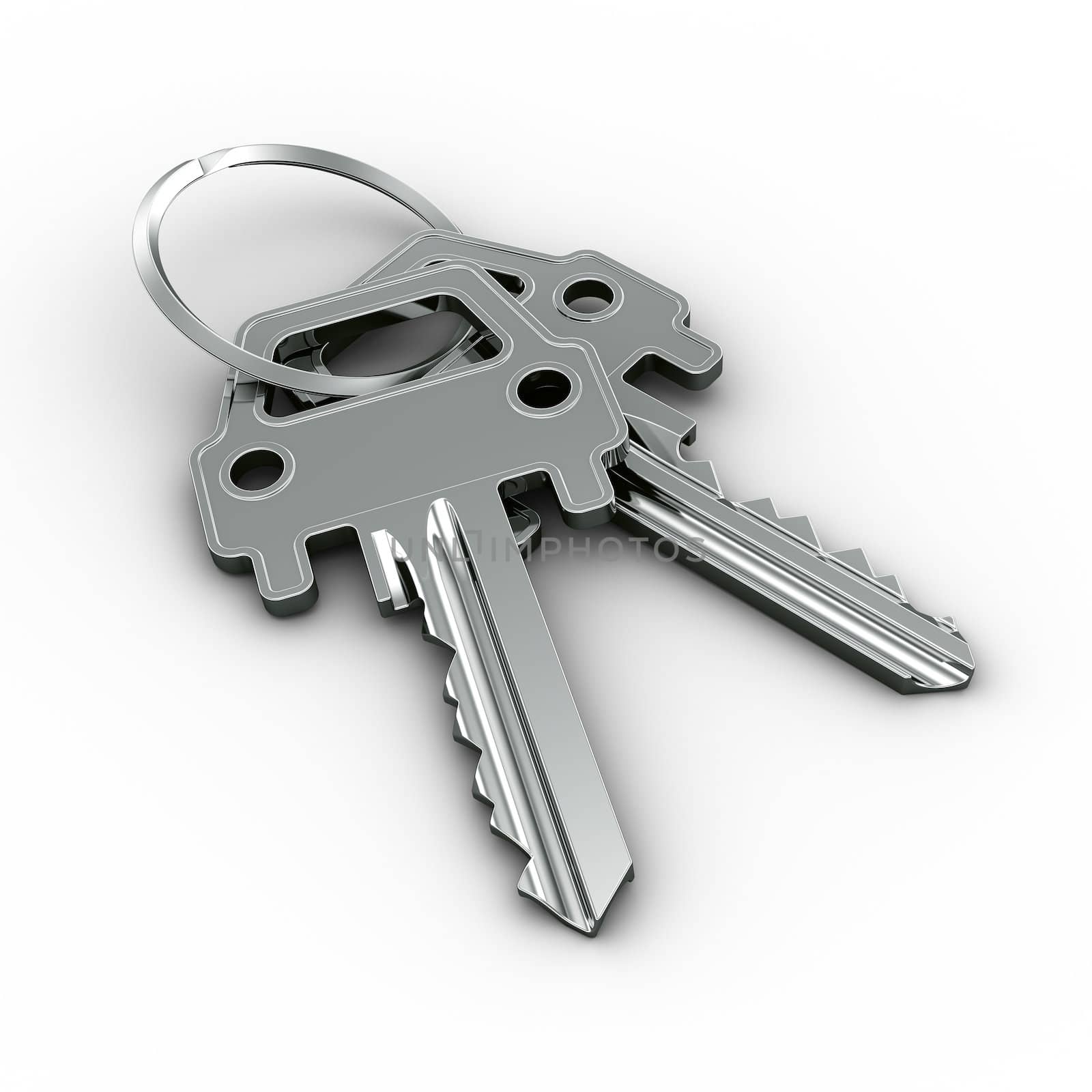 3d rendering of a two car keys