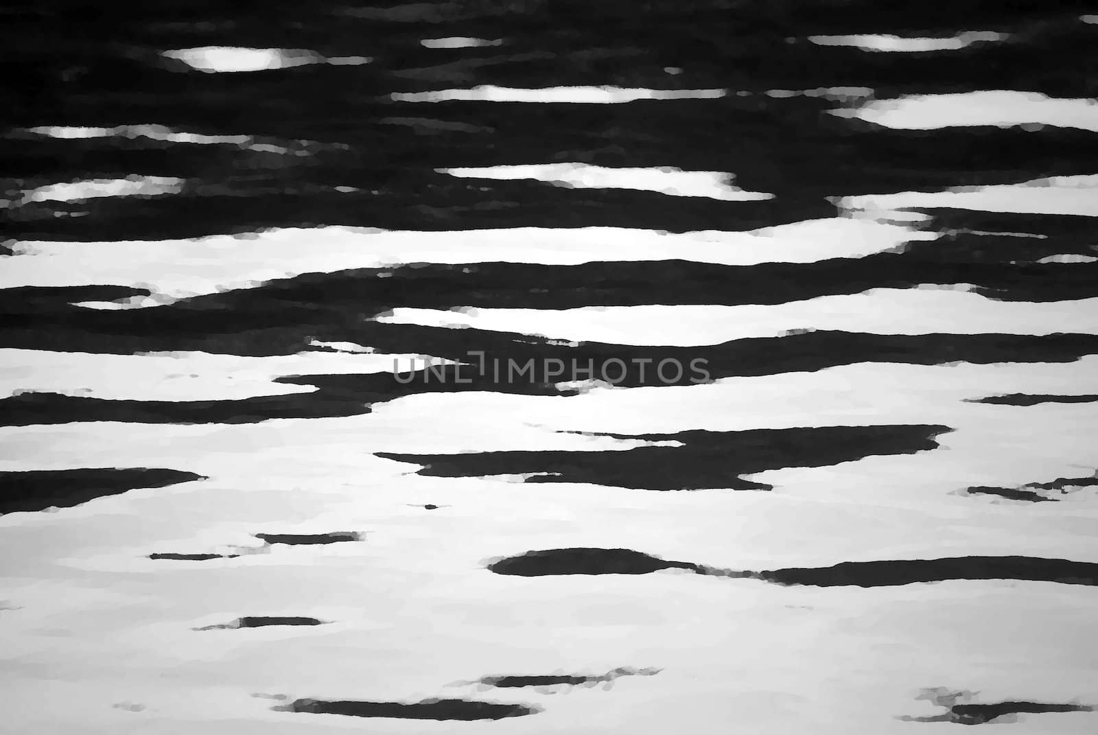 A black and white abstract photograph of ripples of water