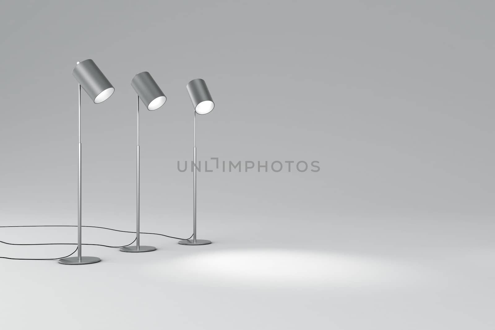 3d rendering of spotlight
