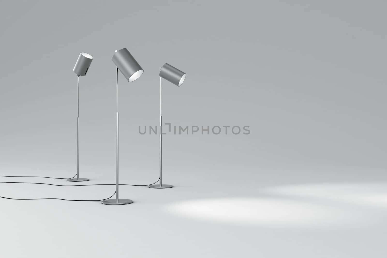3d rendering of spotlight