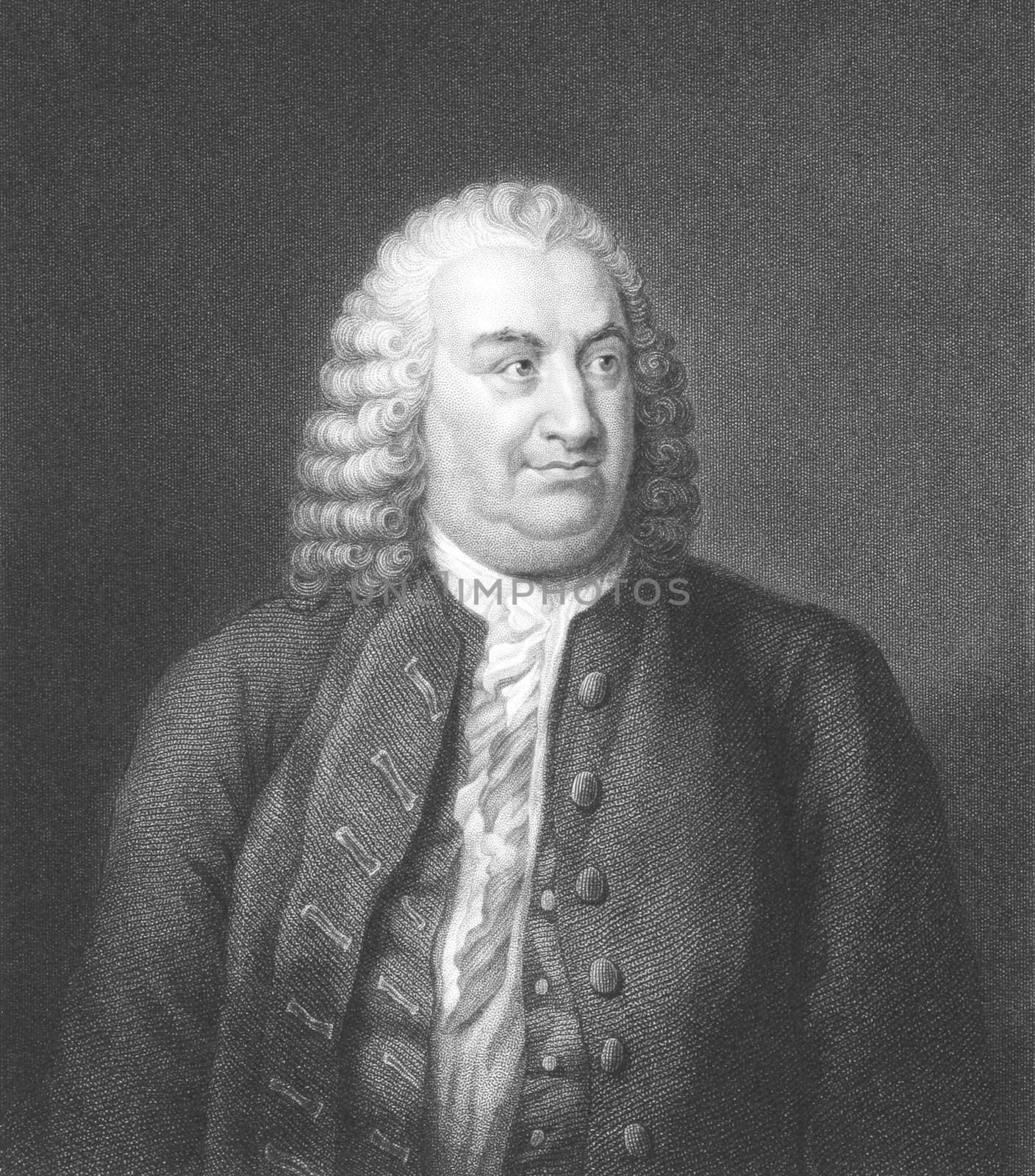 Albrecht von Haller (1708-1777) on engraving from the 1800s. Swiss anatomist, physiologist, naturalist and poet. Engraved by W.Holl and published in London by Fisher, Son & Co in 1838.