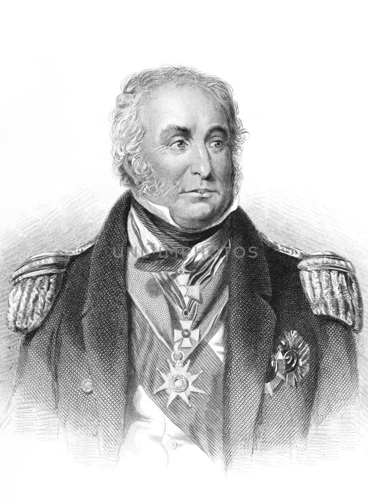 Charles John Napier (1786-1860) on engraving from the 1800s. Scottish naval officer whose sixty years in the Royal Navy included service in the Napoleonic Wars, Syrian War and the Crimean War and a period commanding the Portuguese navy in the Liberal Wars.
Published in London by Virtue & Co.