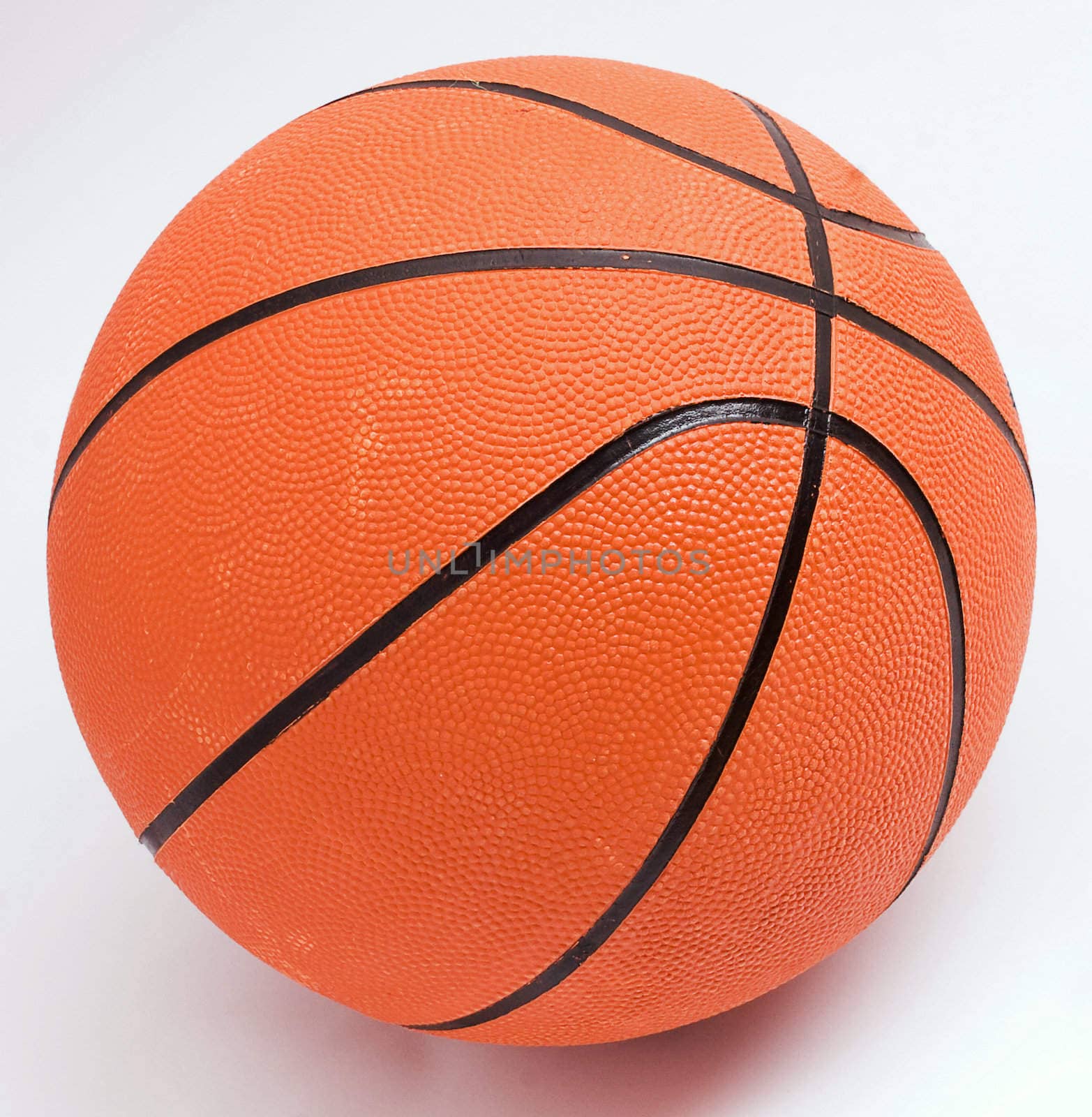 Isolated shot of basketball on a white background