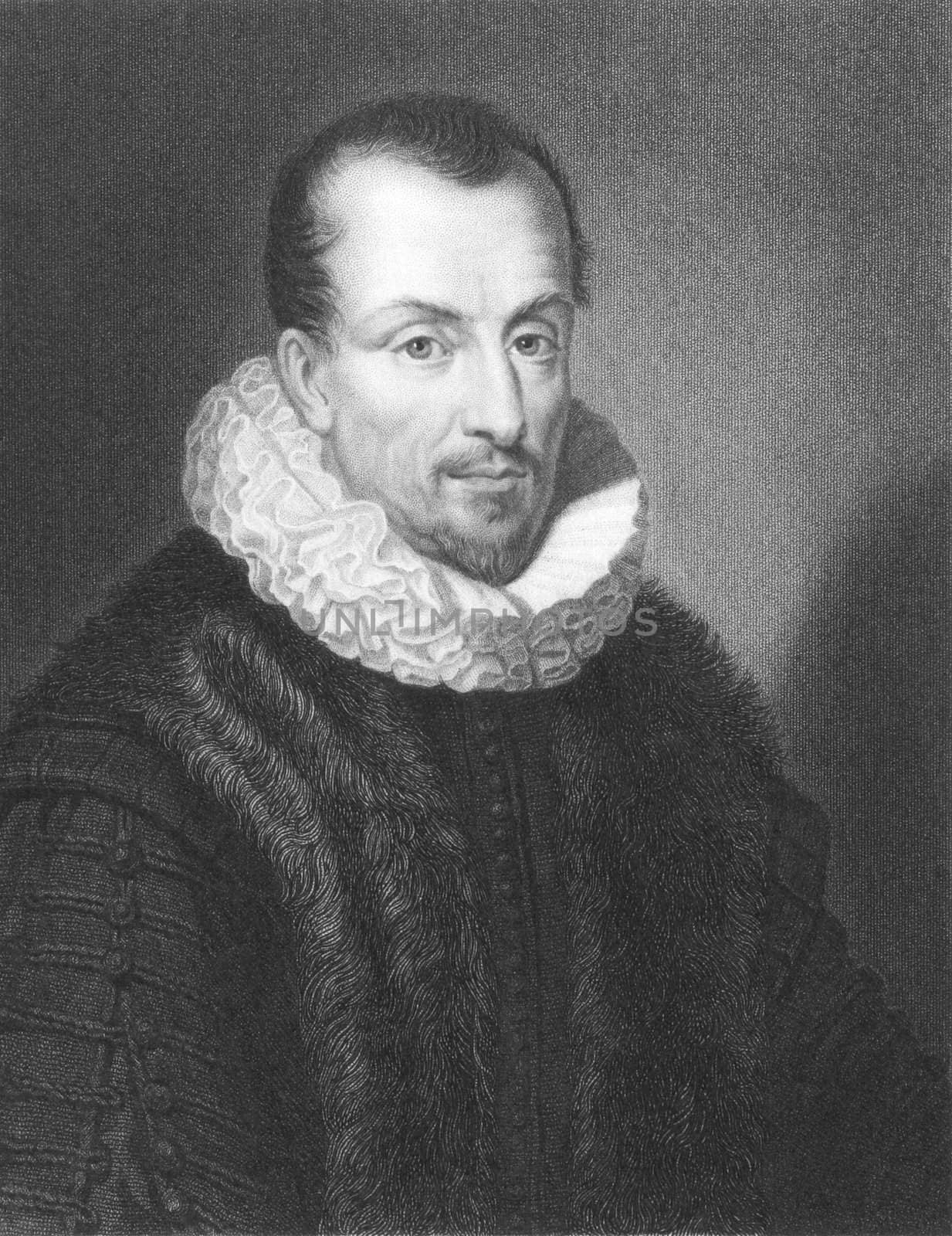 Jacques Auguste de Thou (1553-1617) on engraving from the 1800s. French historian. Engraved by W.Holl from a picture by Ferdinand and published in London by Charles Knight, Ludgate Street.