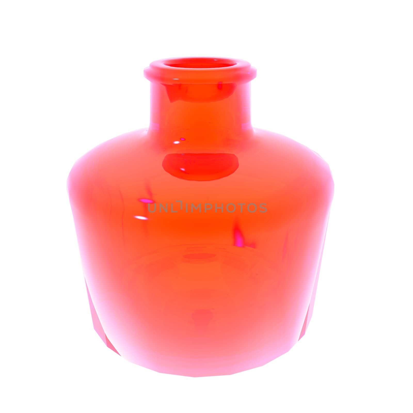 Red vase illustration isolated on white background