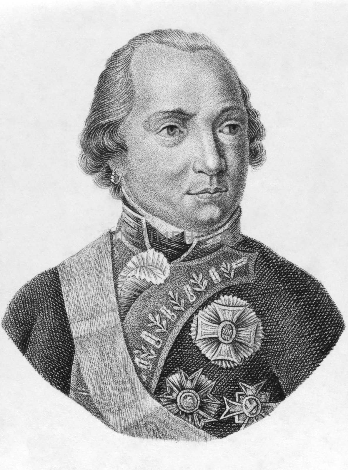 Maximilian I Joseph of Bavaria (1756-1825) on engraving from the 1800s. King of Bavaria during 1806-1825.