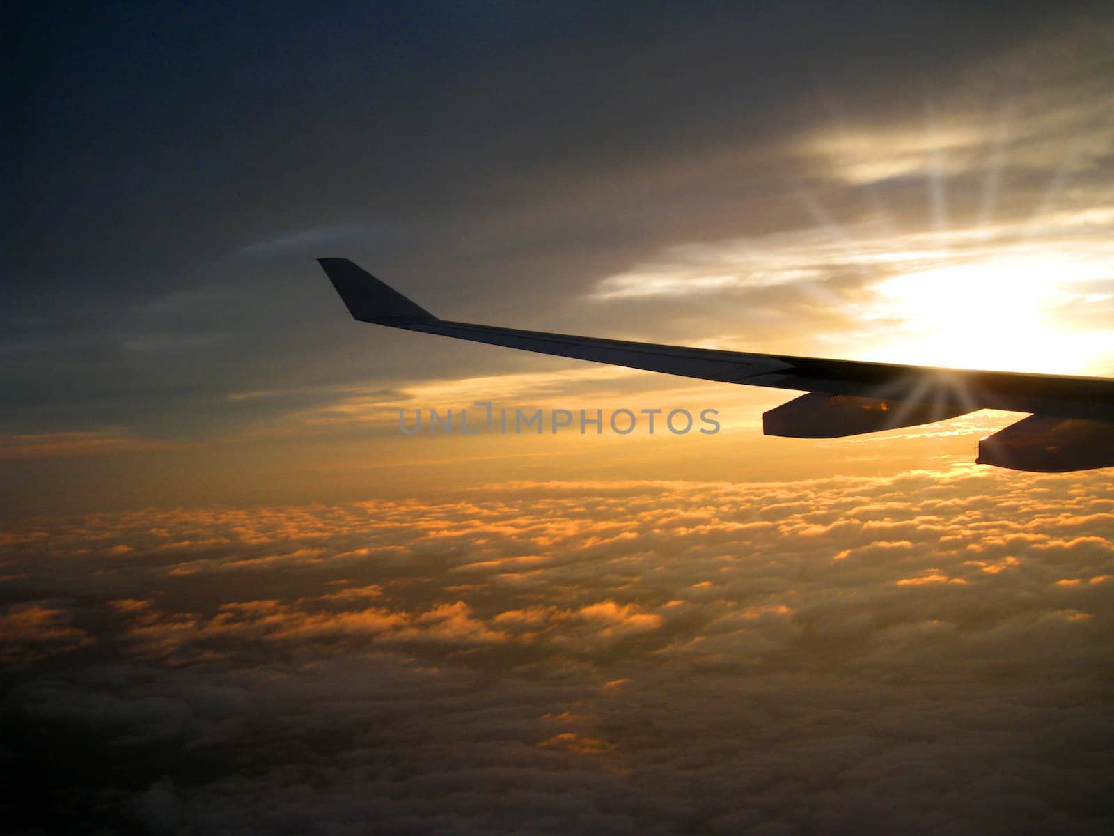 a sun ray outside the flight