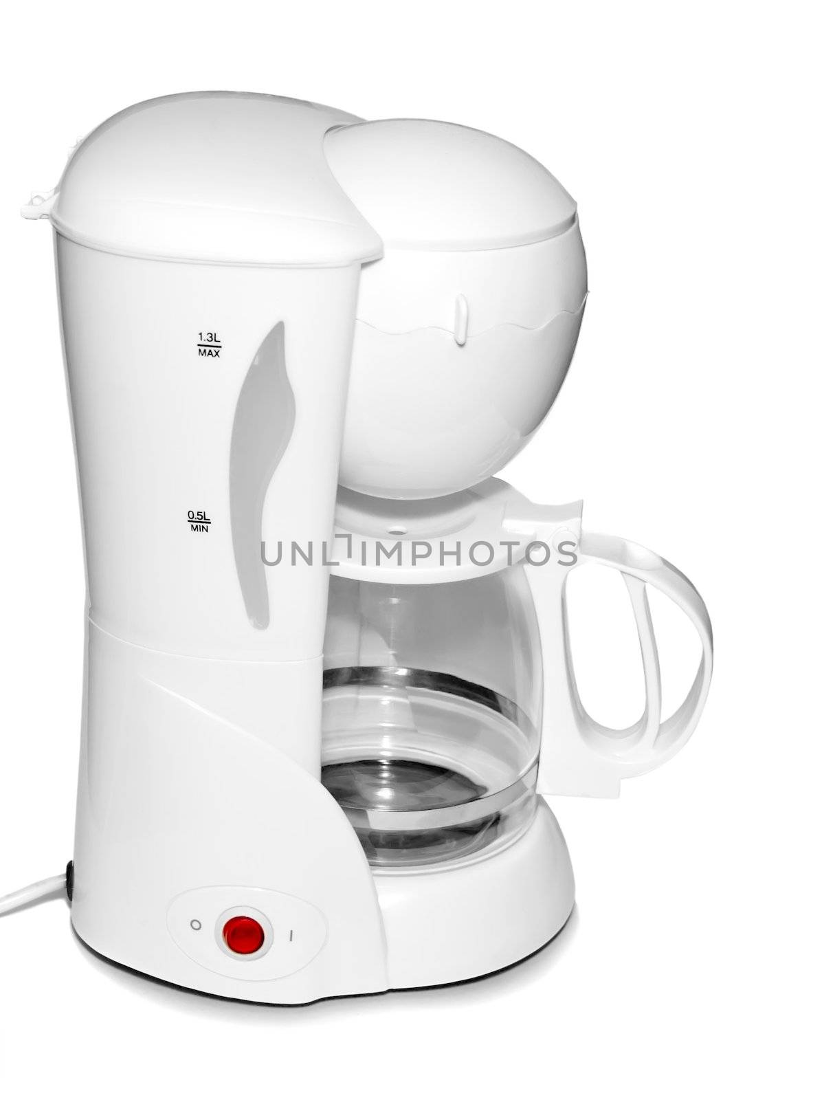 Coffee maker isolated on white.