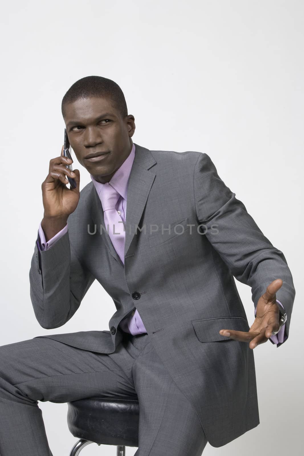 Black Business man posing 