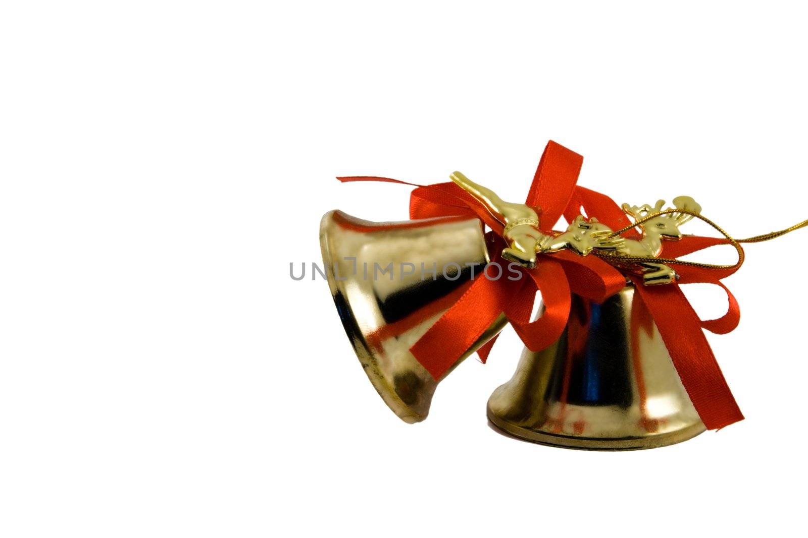 Two handbells on a white background