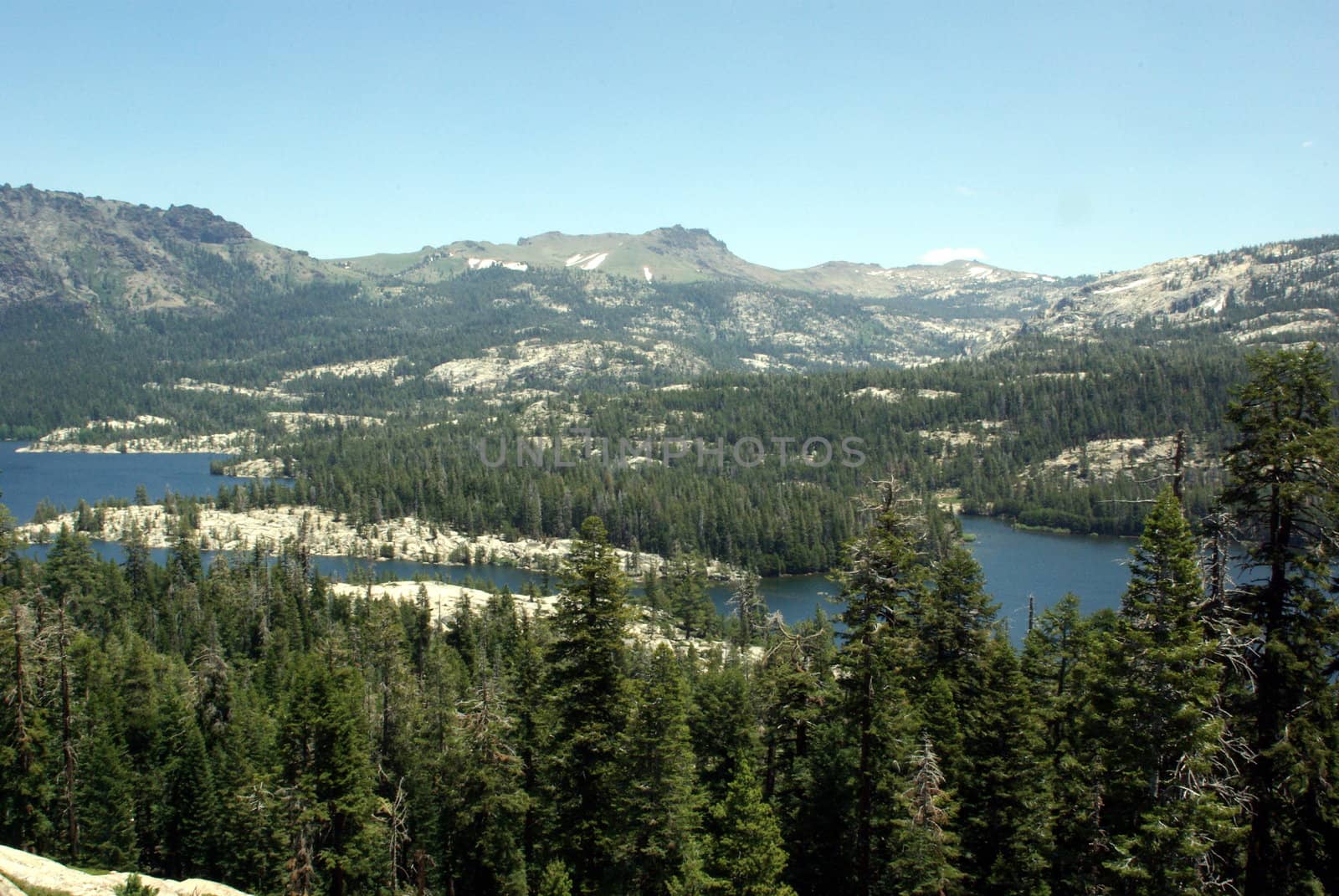 View of Silver Lake in late spring located in the high sierras of California