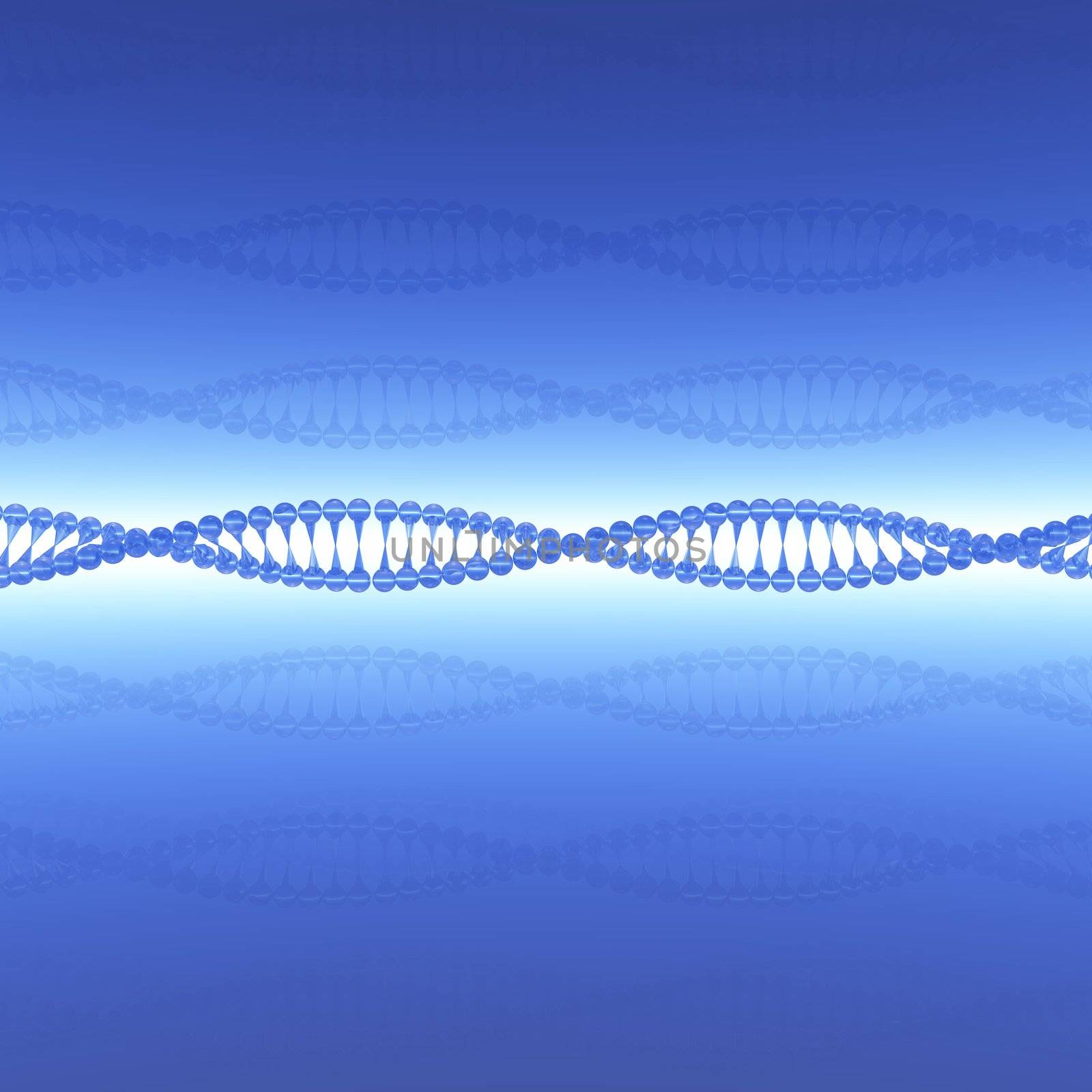 An abstract computer rendered image of DNA.