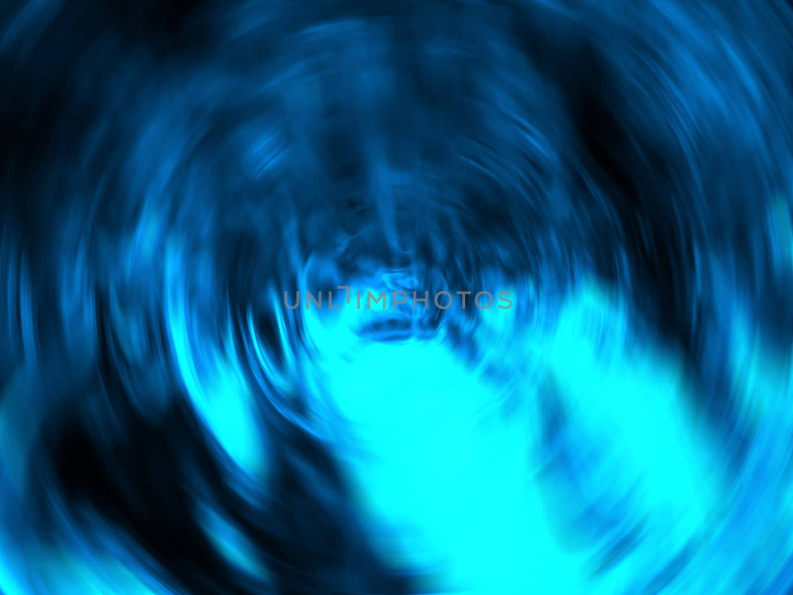 Abstract blue image with spinning motion blur