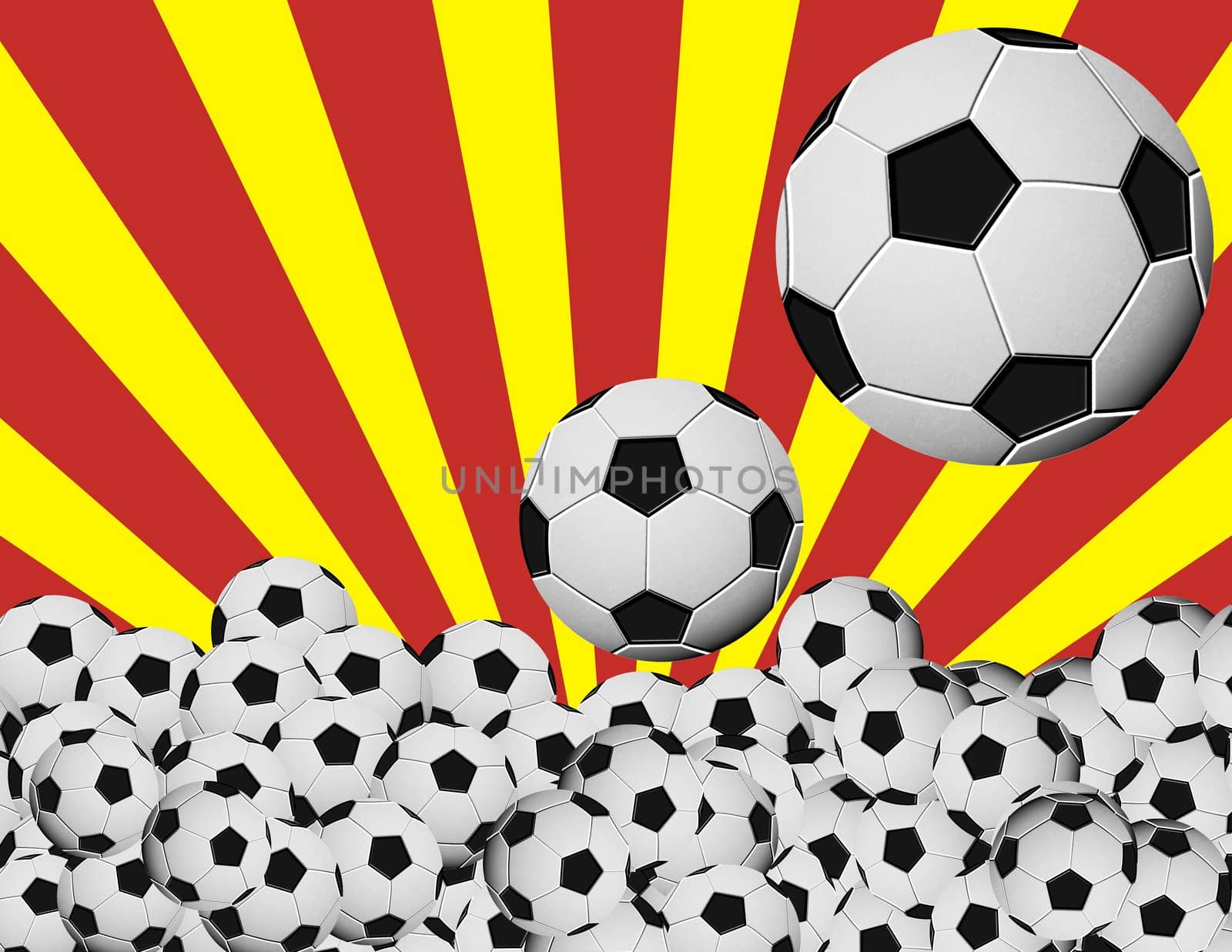 soccer ball background with copyspace