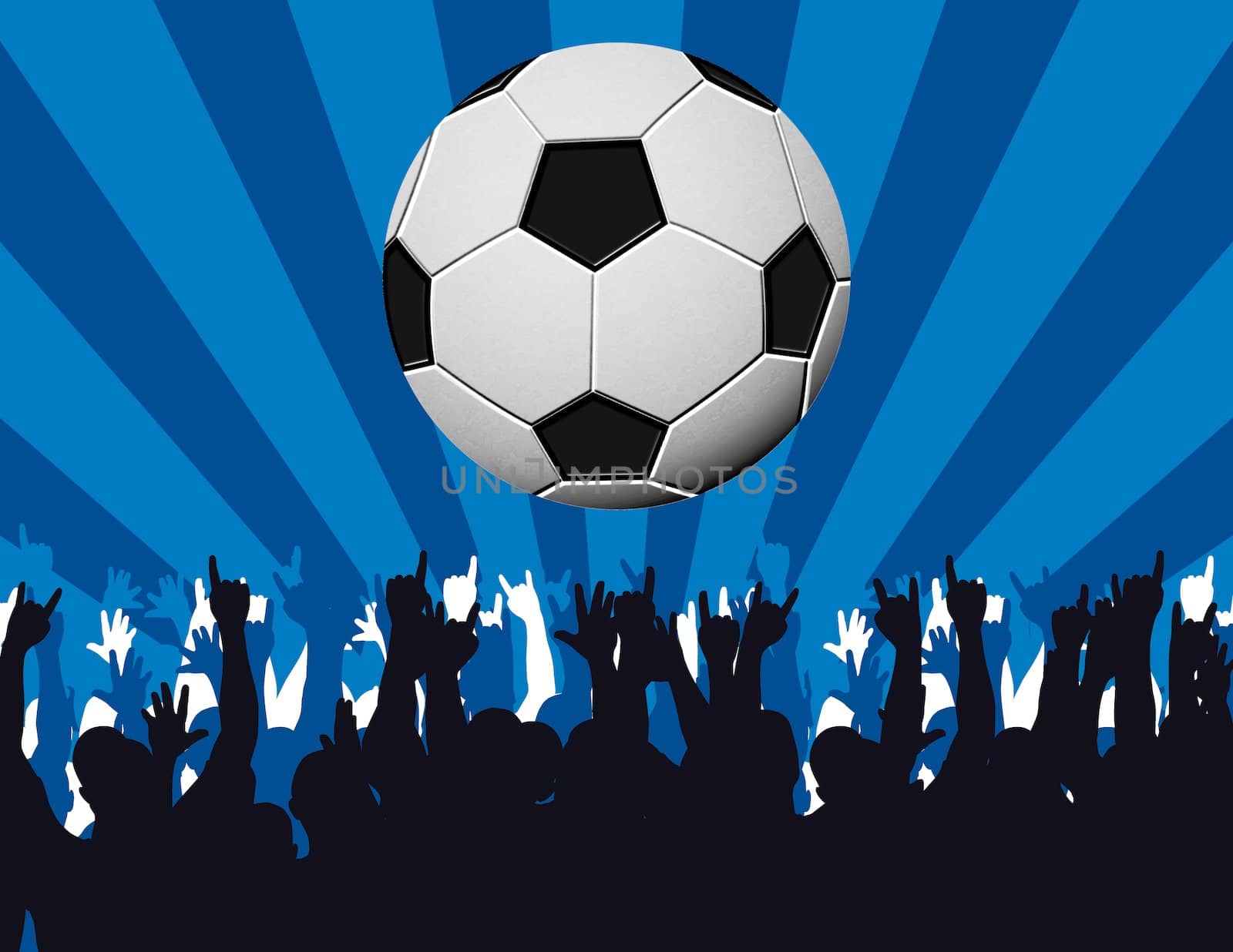 soccer ball background with copyspace