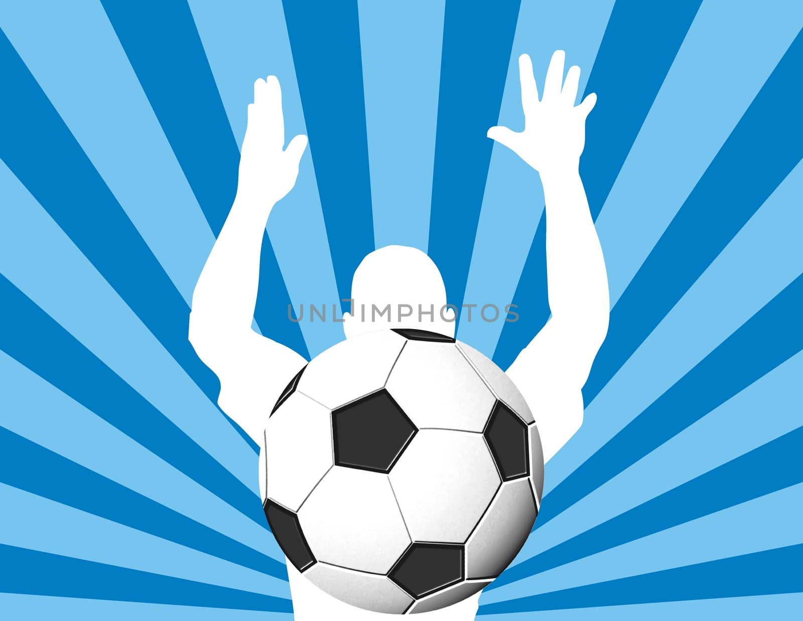 soccer ball background with copyspace