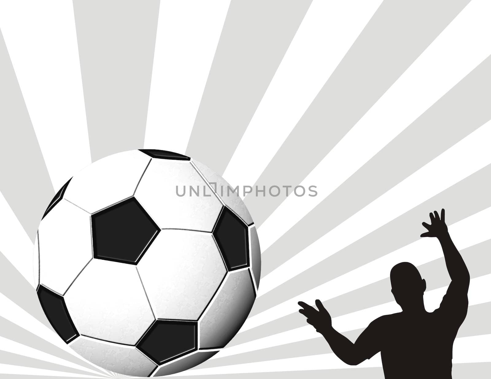 soccer ball background with copyspace