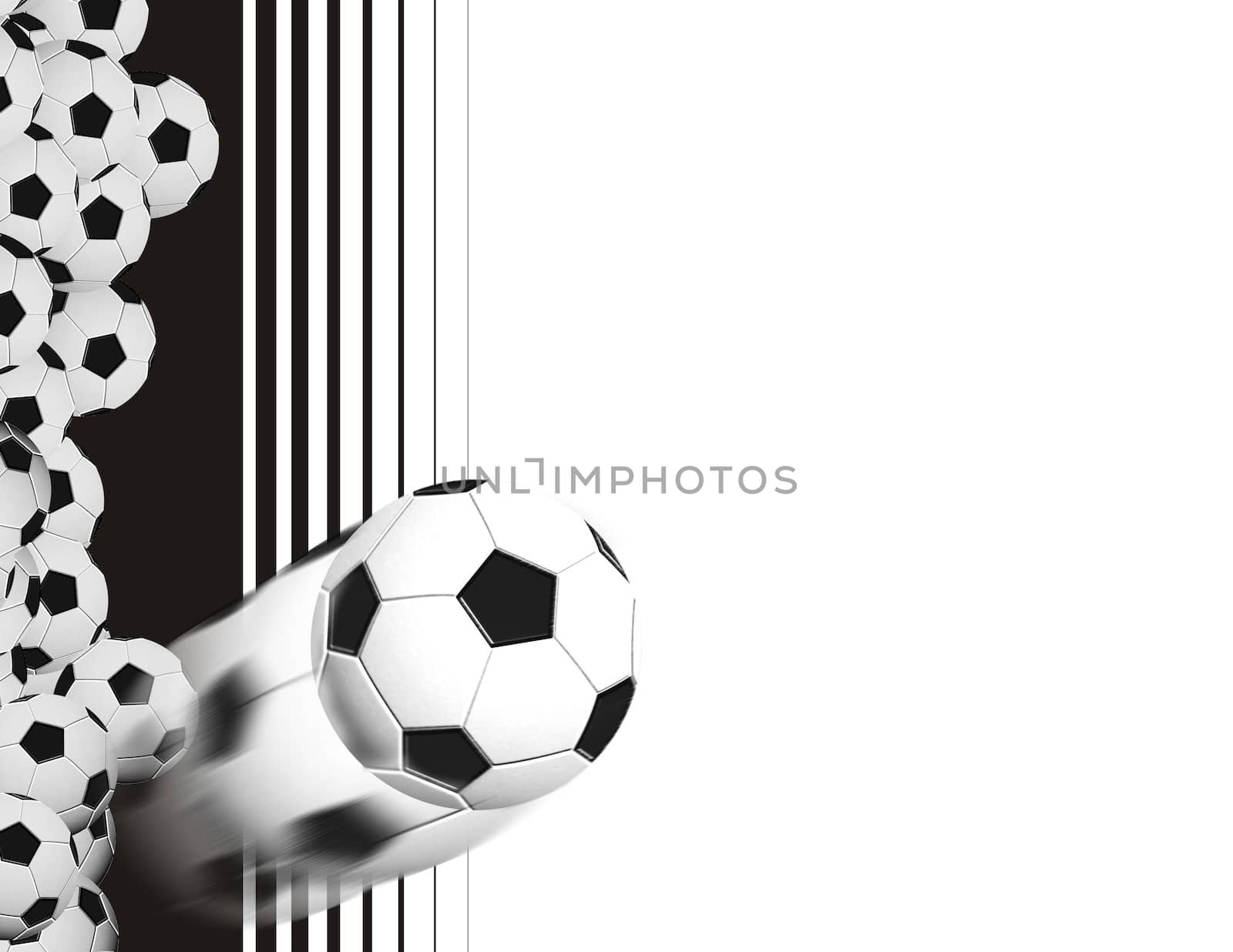 soccer ball background with copyspace