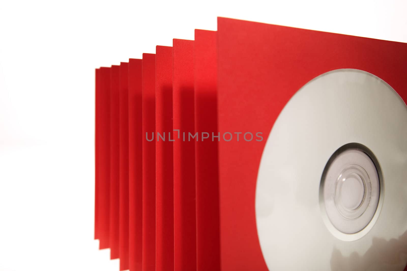 Stack of paper cd or dvd sleeves.