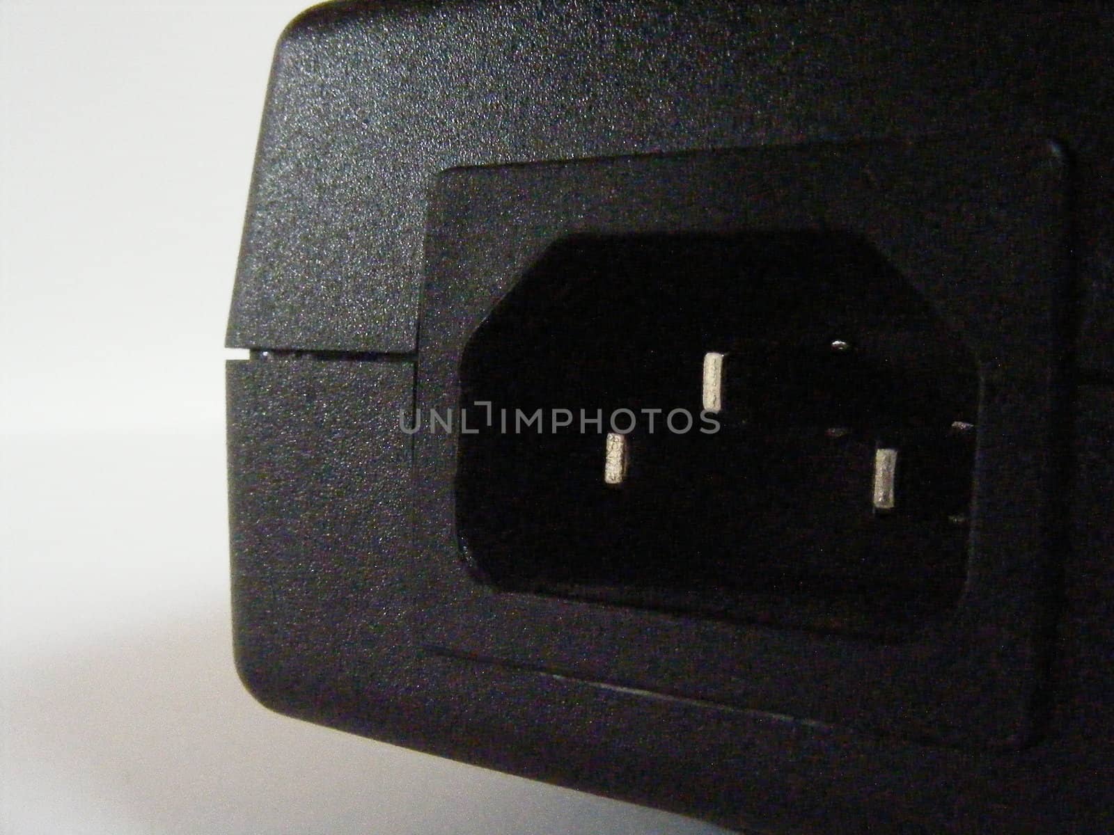 Close-up of AC power adapter plug