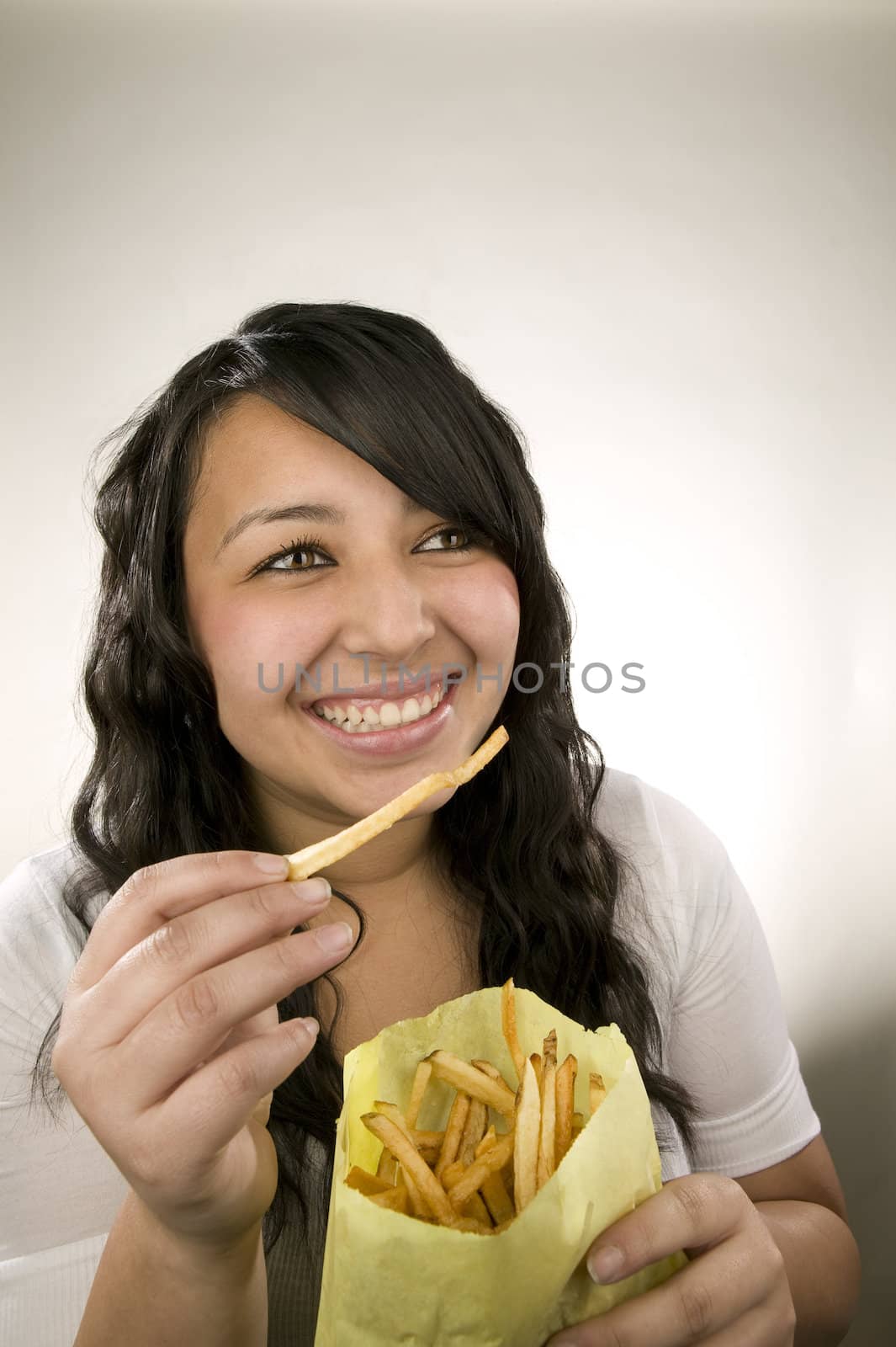 Girl with fries by YoPedro