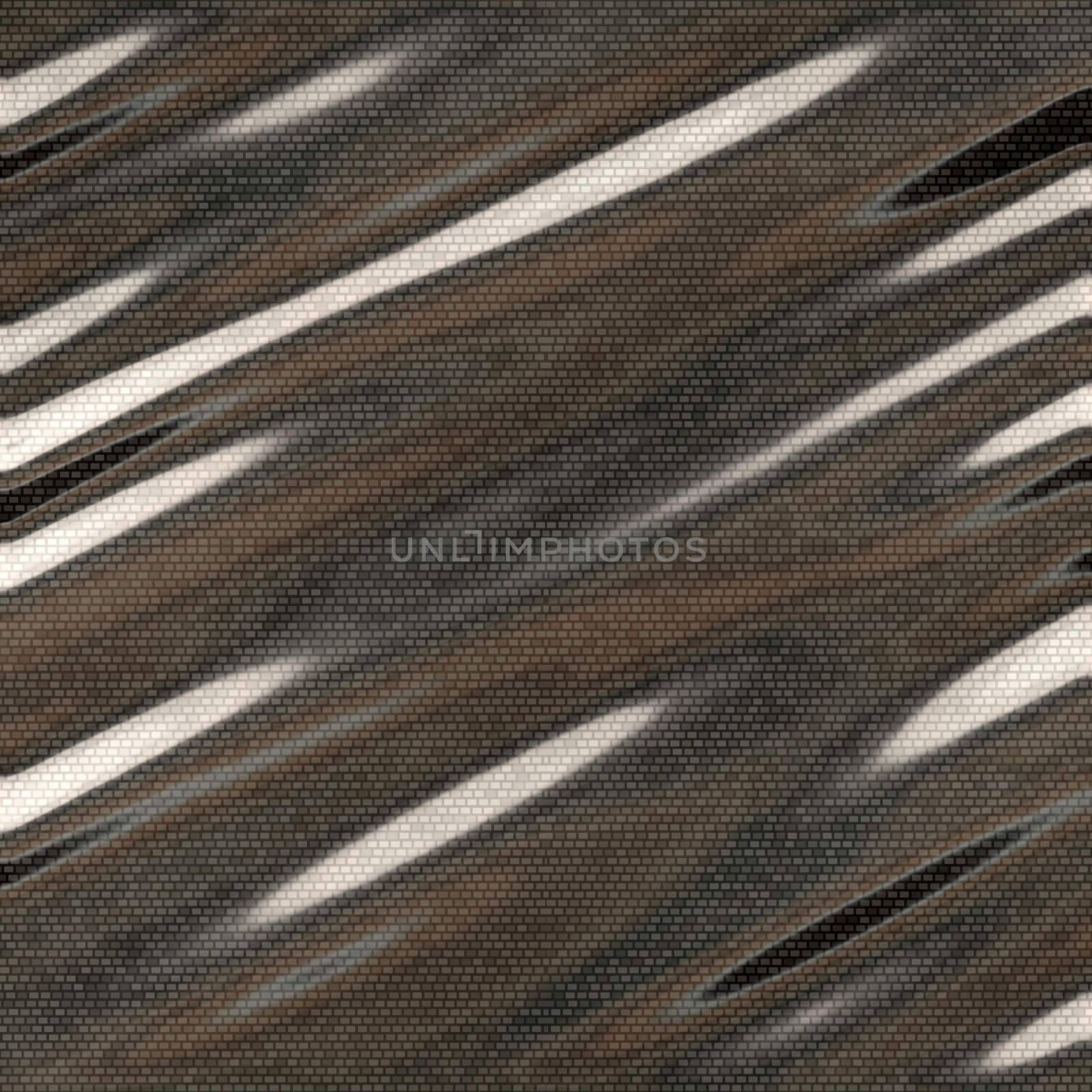 A closeup of a carbon fiber material with highlights.  This makes an excellent texture or background. 