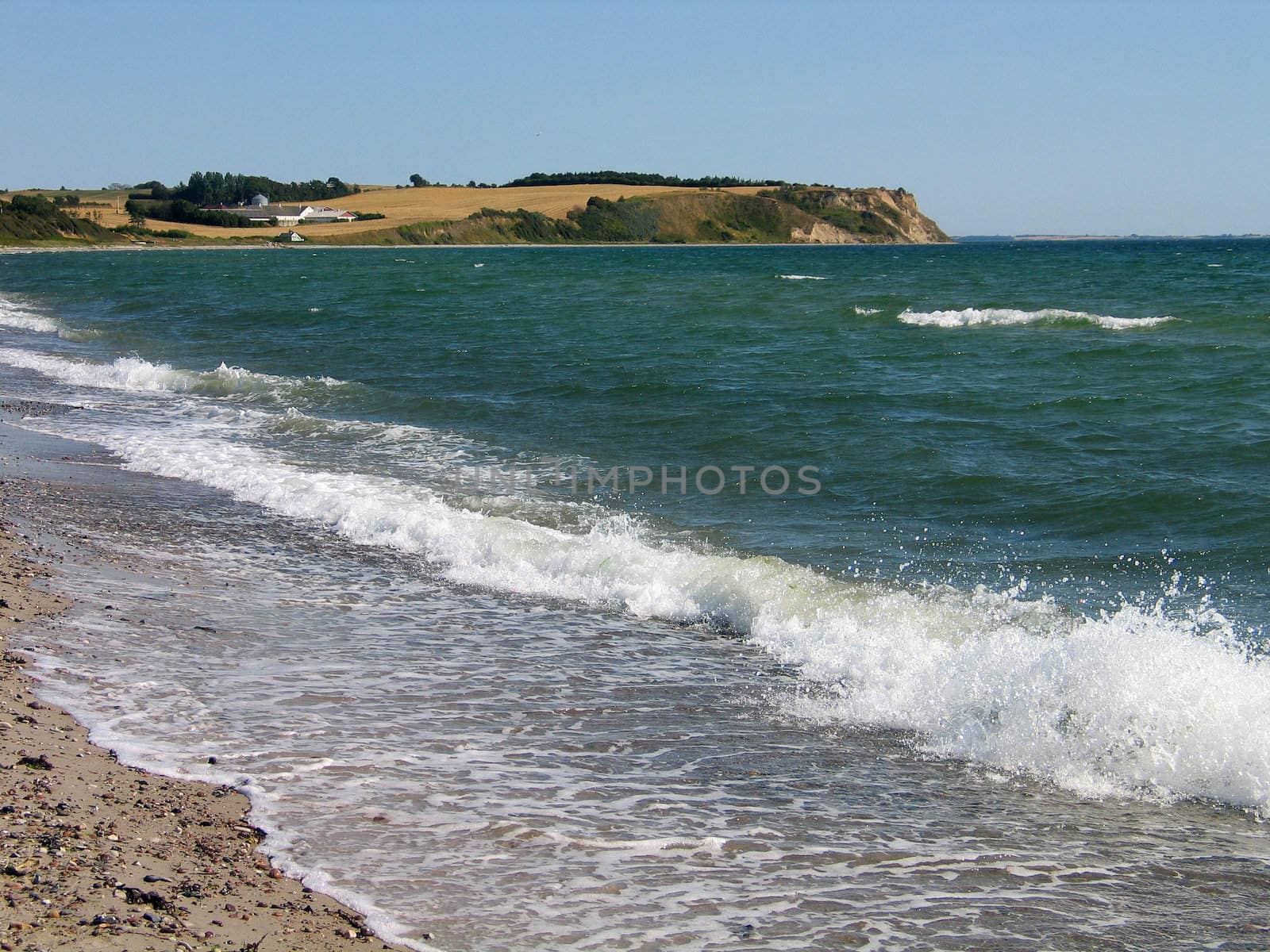 Danish sea landscape in the island of Funen Assens Denmark