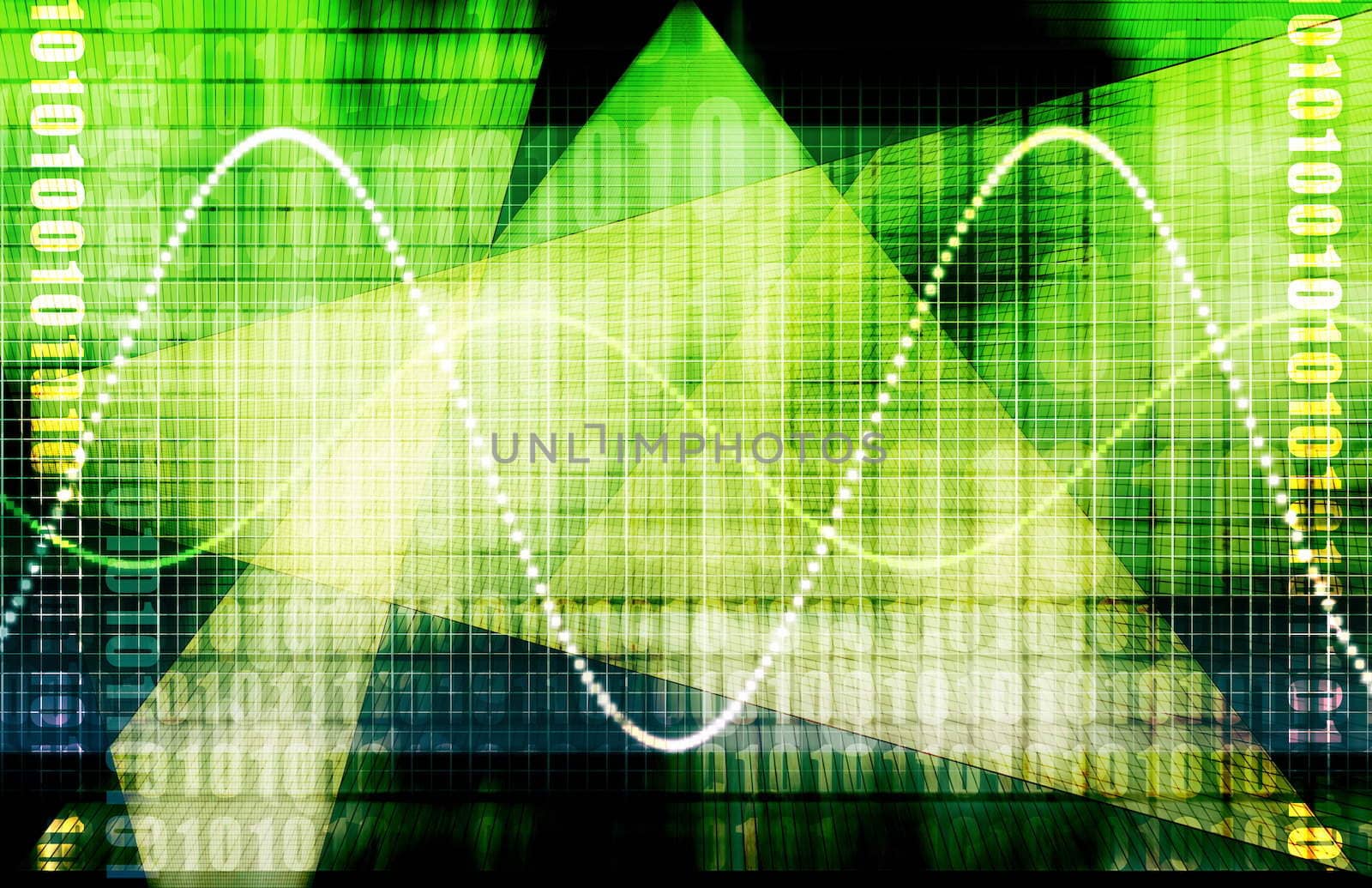 Telecommunications Industry Global Network as Art