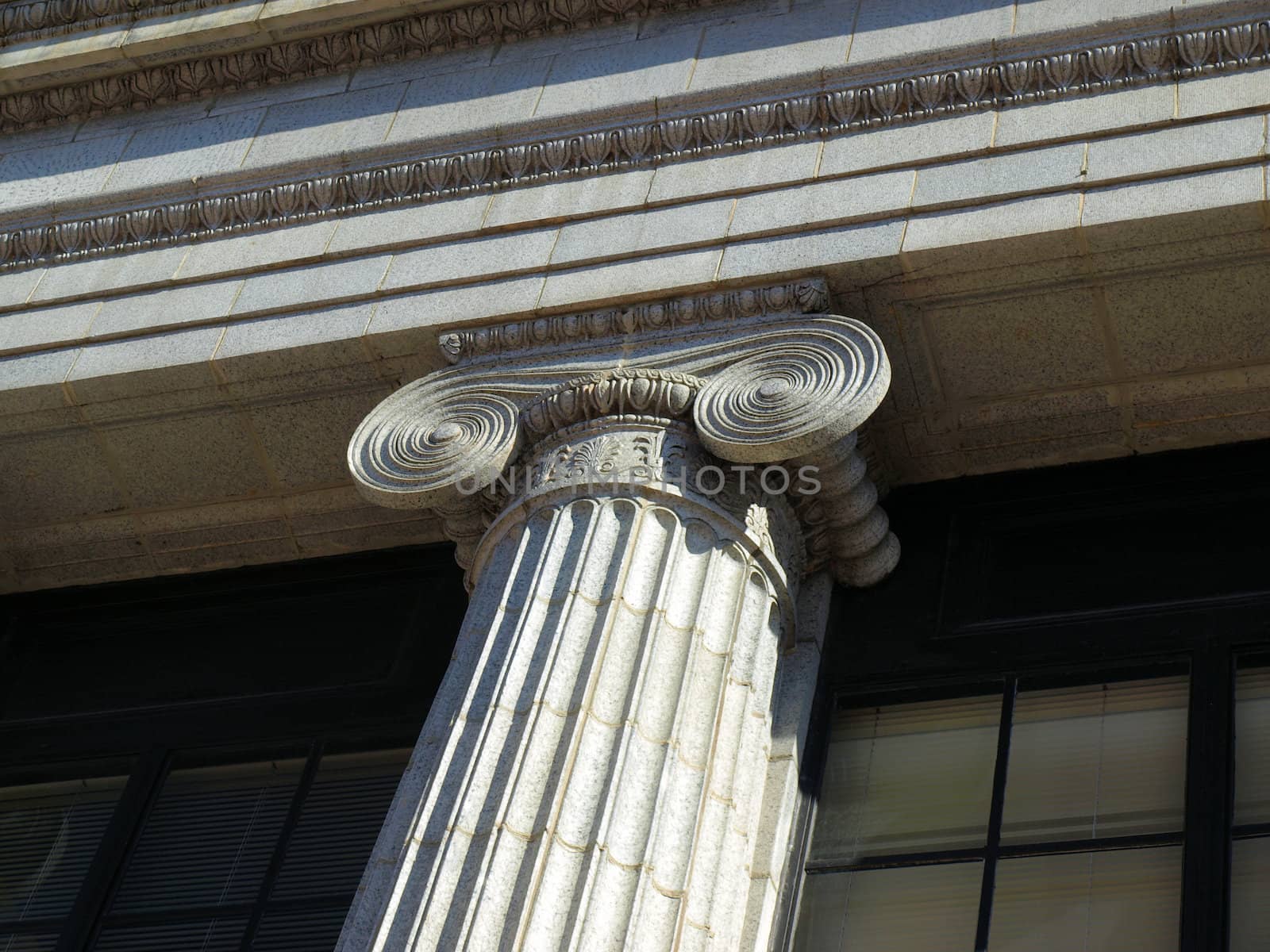 Greek column shown up close.