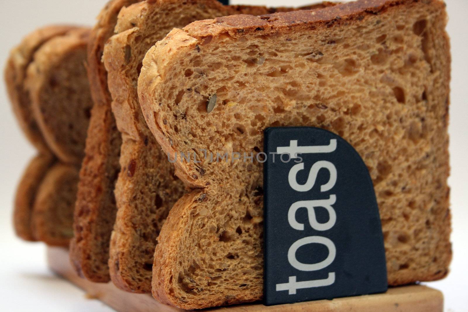 brown bread ready to be toasted for breakfast