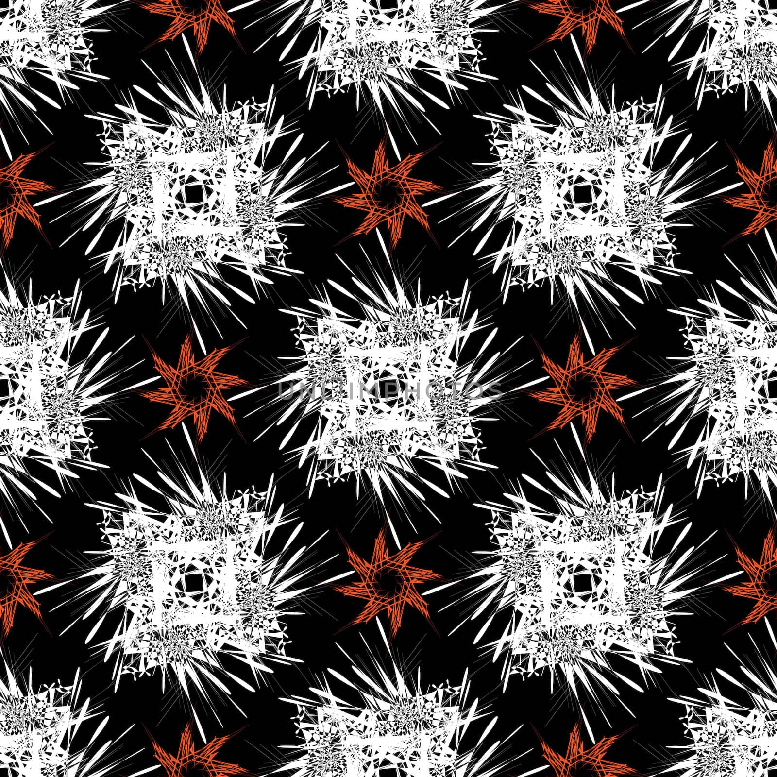 Abstract black and orange design that seamless repeat
