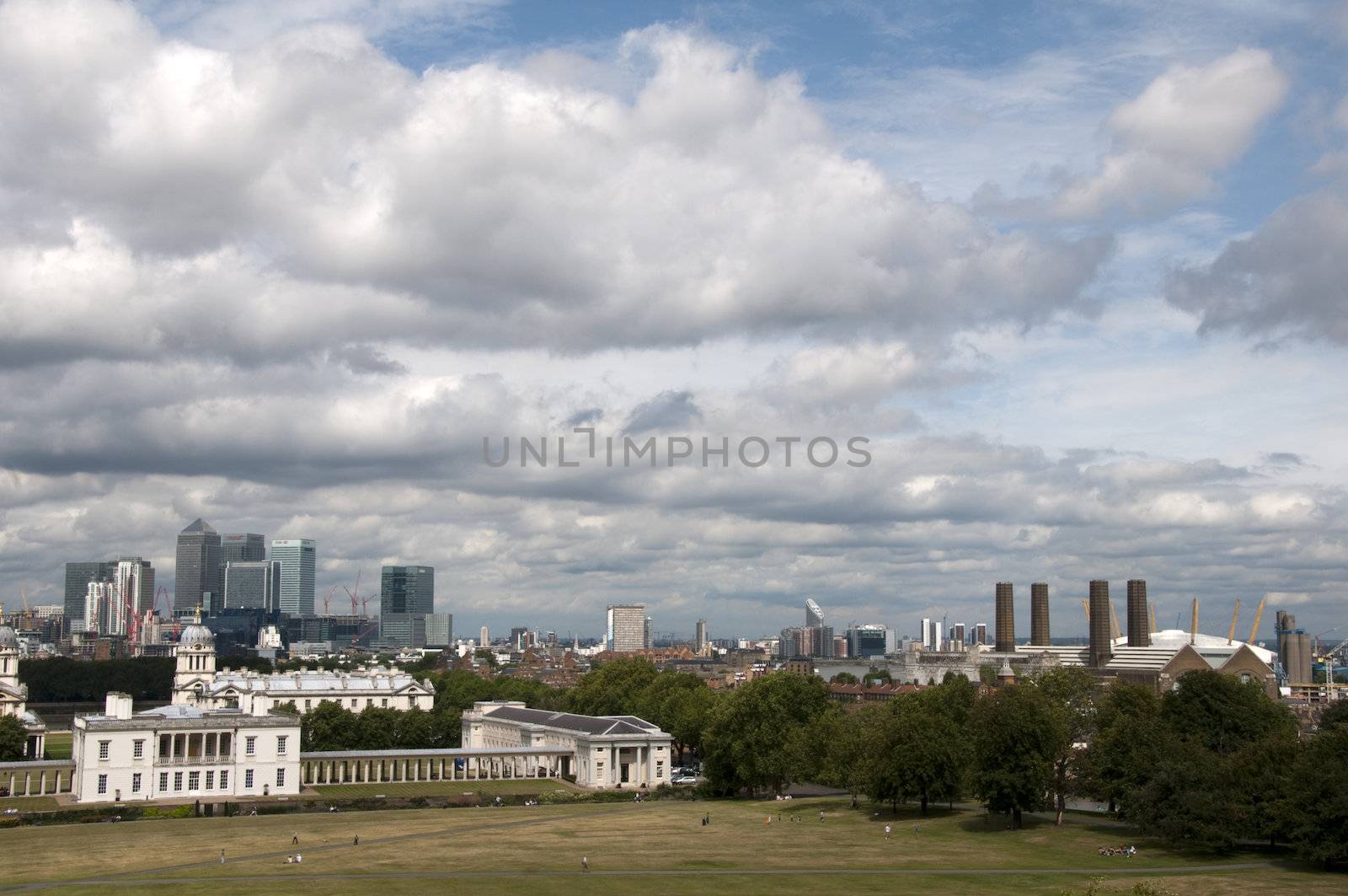 A view of the London skyline from greenwich park